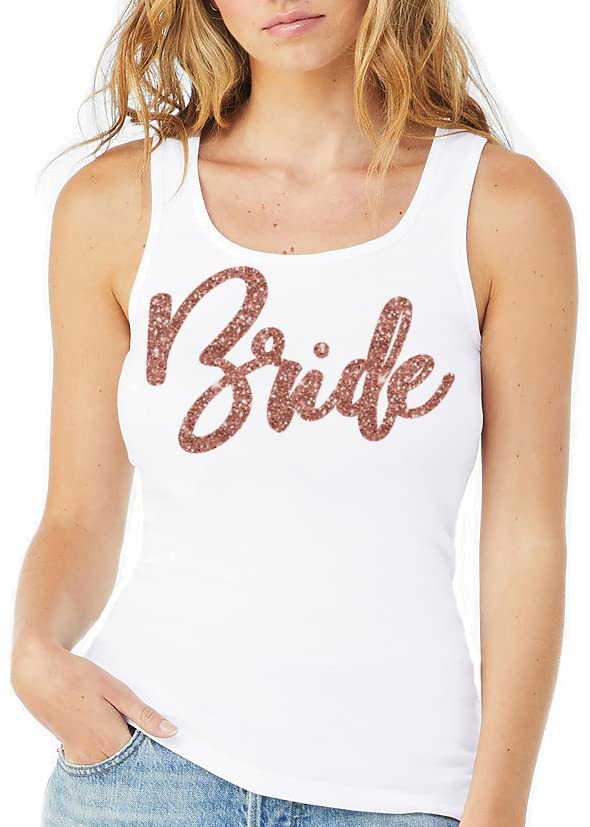 Sparkling Rhinestone Sash Tops for Brides & Bridal Party - Bride, Bridesmaid, Maid of Honor & Bachelorette Crew Tank Tops | Perfect for Wedding Showers, Bachelorette Parties & Bridal Events
