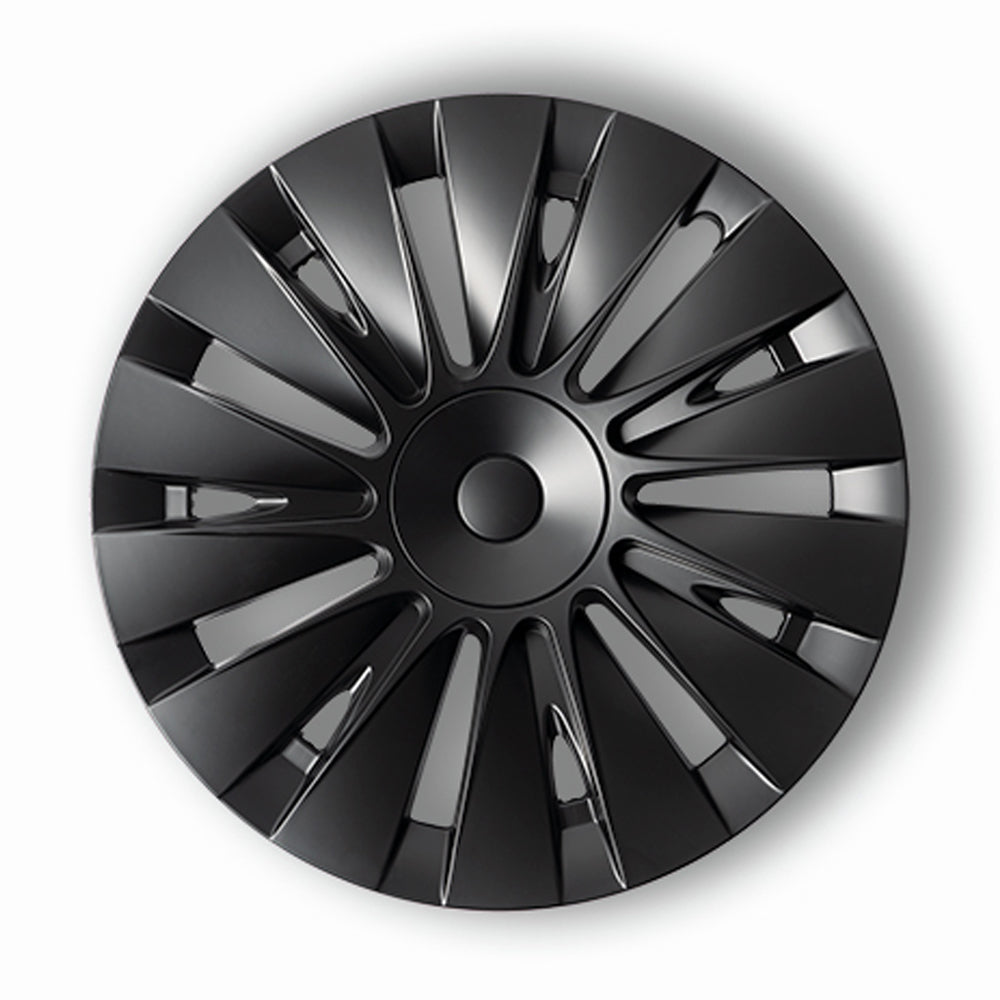 Tesla Model Y 19 Inch Gemini Wheel Covers (4-Piece Set) - Sleek Matte Black Induction Style Hub Caps - Perfect for Protection & Aesthetic Upgrade on Model Y 2017-2023