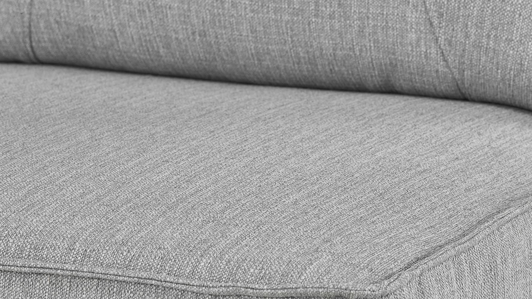 Zuri Furniture Modern Light Grey Fabric Sondra Sectional Sofa with Right Chaise - Contemporary Living Room Couch for Small Spaces & Apartments
