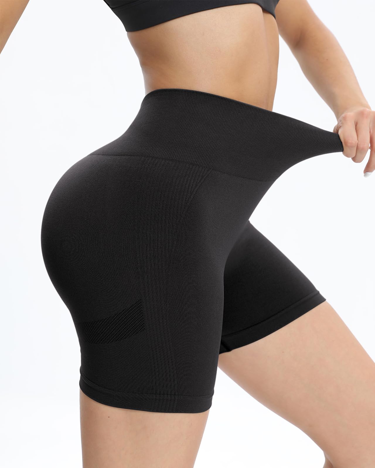 **OUDOTA Women's High Waist Scrunch Butt Lifting Gym Shorts - Seamless Tummy Control Workout & Yoga Biker Shorts - Perfect for Running, Fitness, and Lounge Wear**
