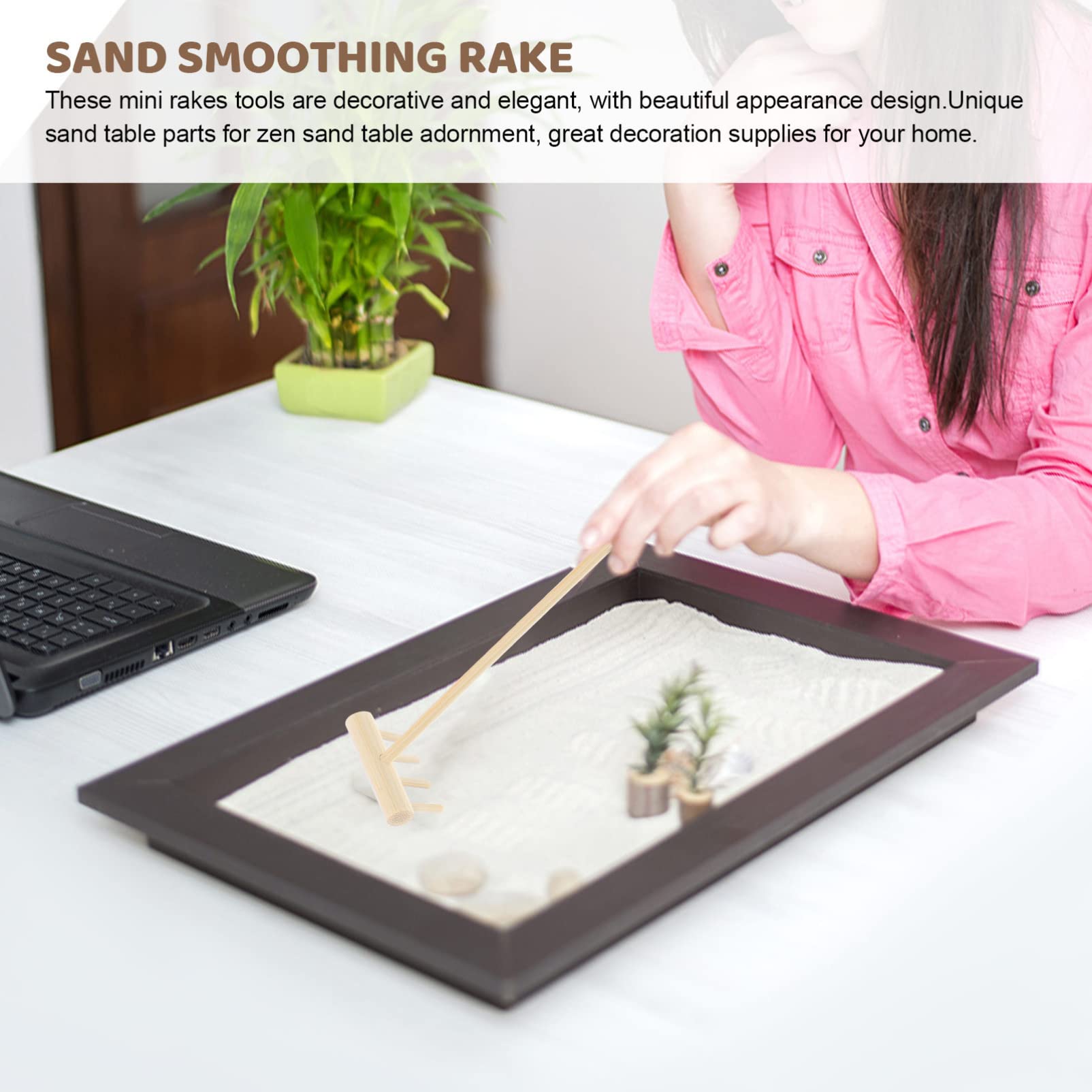 8pcs Mini Zen Garden Rake Set - Desktop Sandbox Rake Tools for Relaxation & Meditation - Perfect for Zen Gardens, Office Desks, Home Decor & Stress Relief