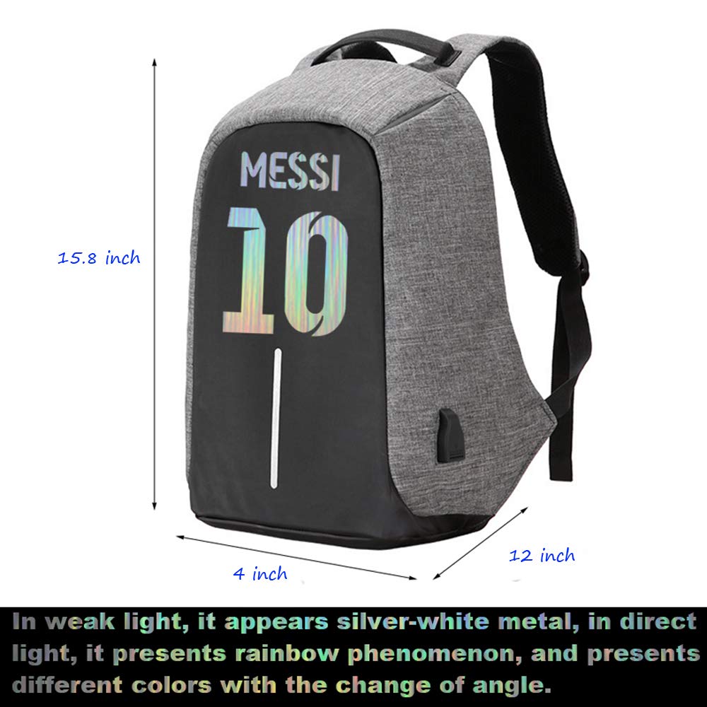 Laser Style Anti-Theft Soccer Backpack - Multifunctional Travel Bookbag for Men & Women (Style 3) - Perfect for Fans, School, Gym & Outdoor Adventures