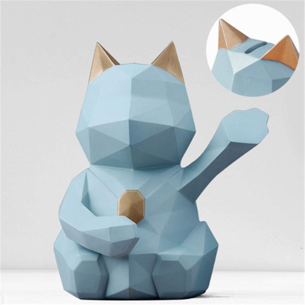 Handcrafted Cat Sculpture Figurine - Decorative Piggy Bank for Kids, Unique Home Decor & Coin Box | Perfect for Gifts, Bedroom Decor, and Savings