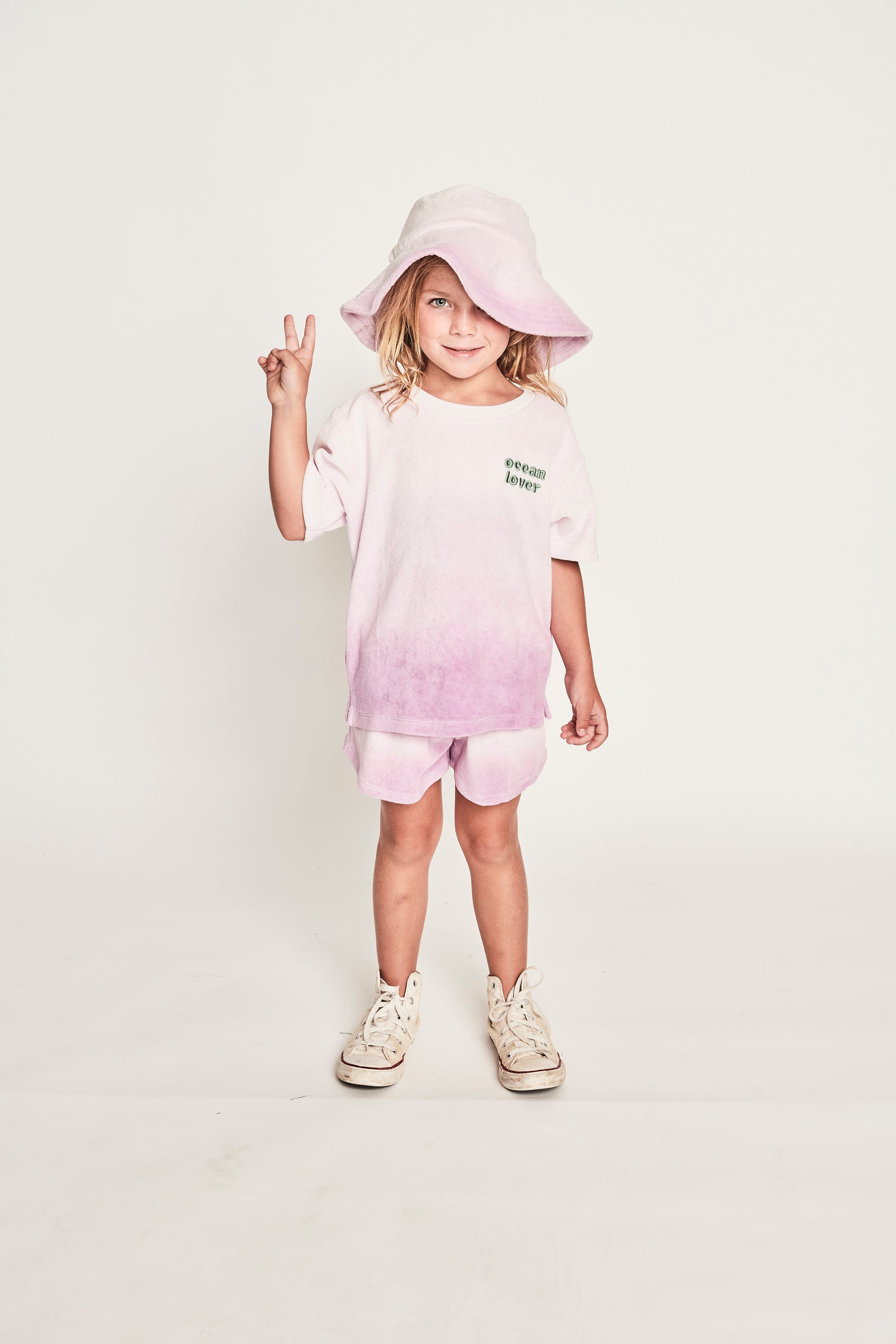 Missie Munster Violet Short Sleeve T-Shirt | Lilac Dip Dye Casual Top | Perfect for Summer Outfits, Music Festivals & Streetwear Fashion