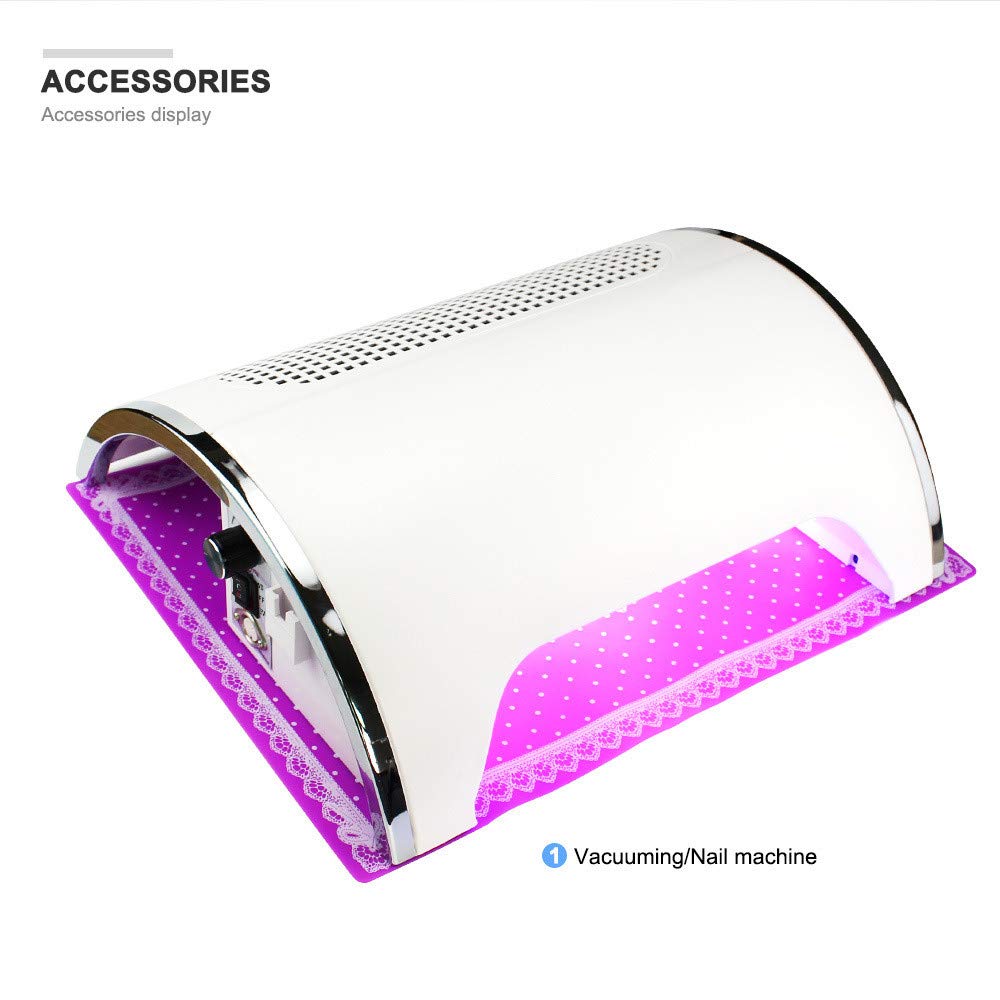 Professional LED Nail Dryer Lamp - 3-in-1 Multifunctional Nail Art Tool with Vacuum Cleaner & Electric Nail File for Gel Polish Curing (Pink) | Perfect for Home Manicure, Salon Nail Care & DIY Nail Art
