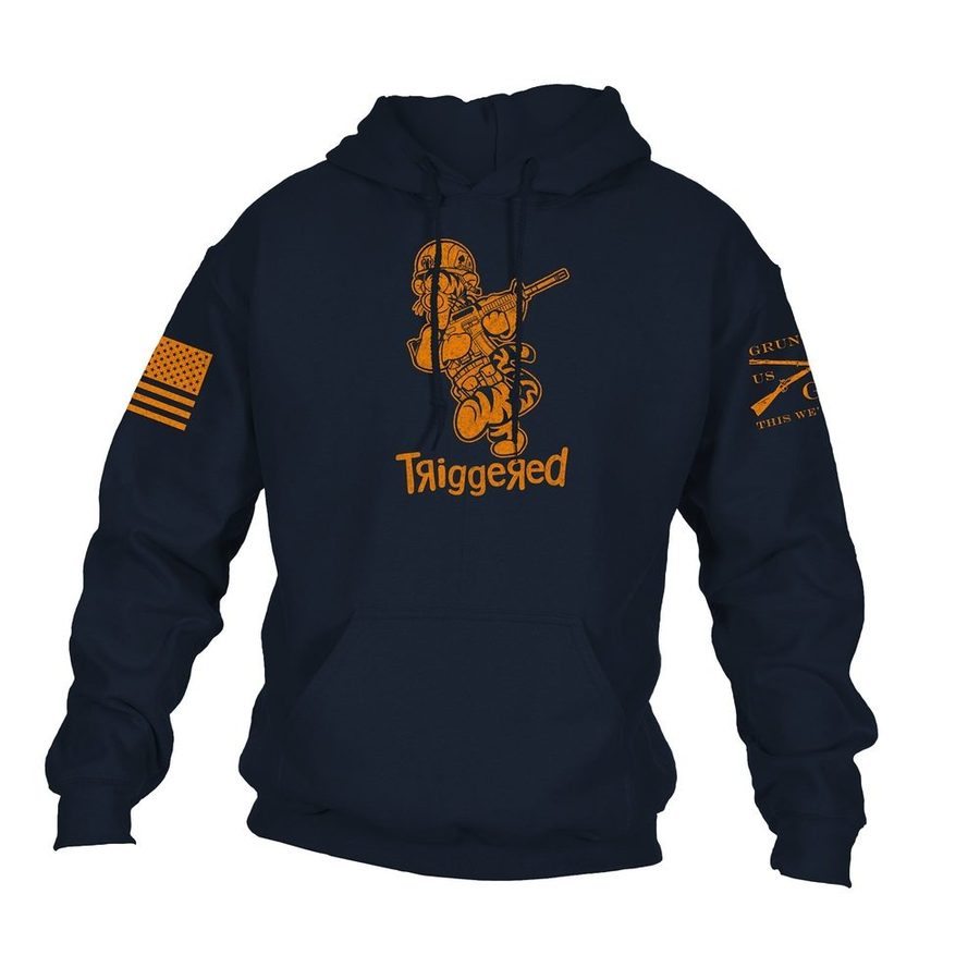 Triggered Hoodie Navy - Stylish & Comfortable Pullover for Men & Women - Perfect for Casual Wear, Gym, and Outdoor Activities