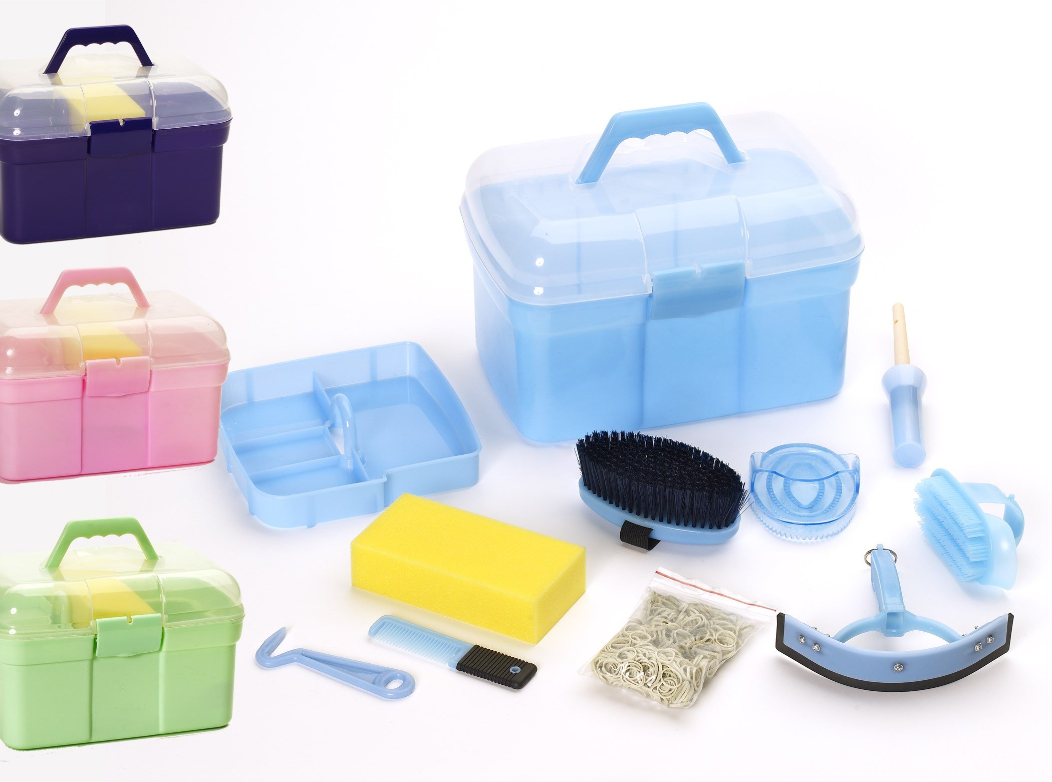 Equi-Essential Jr Groom Box - Complete Horse Grooming Kit for Young Riders | Perfect for Pony Care, Show Preparation & Stable Maintenance