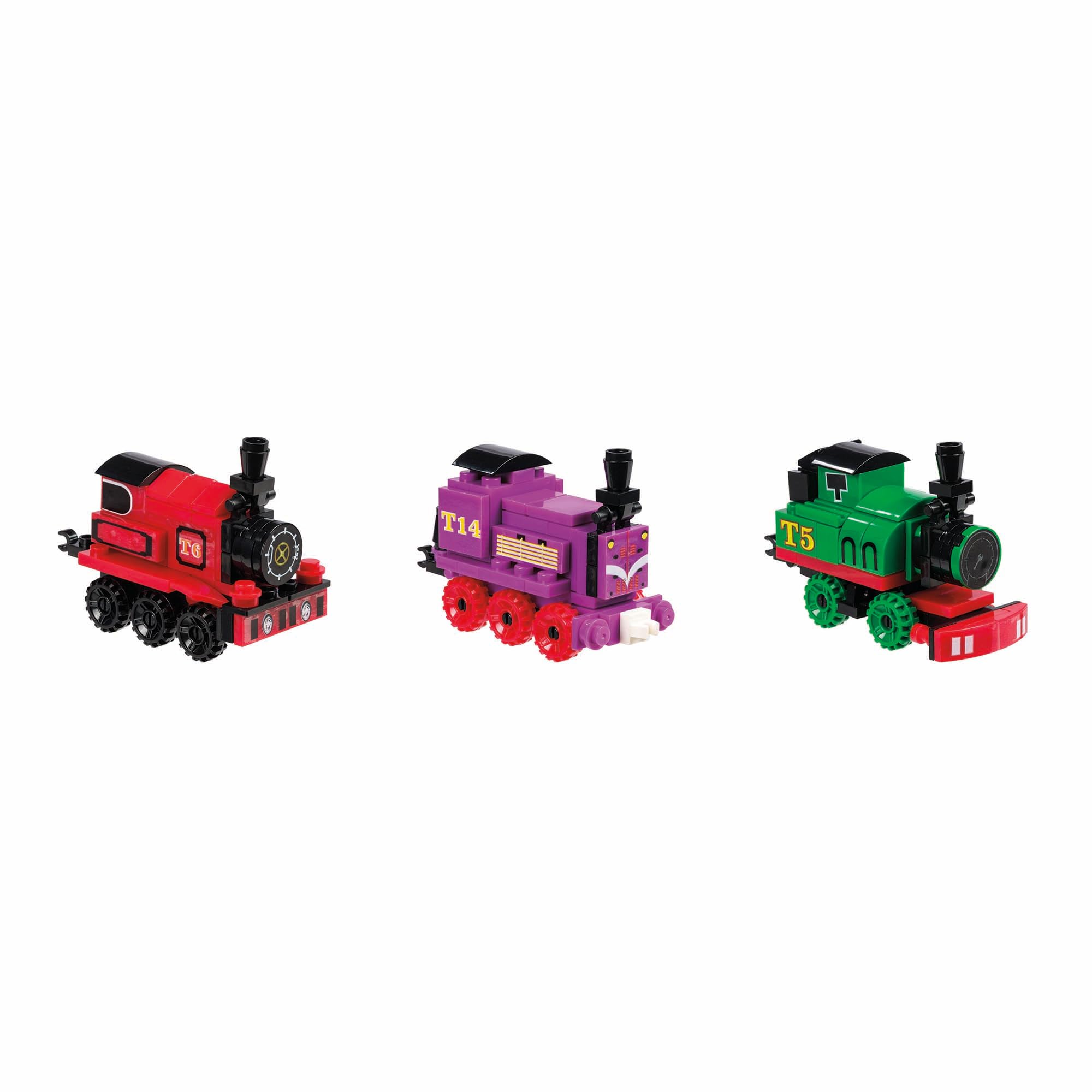Toysmith 148-Piece Building Blocks Train Set - Build 3 Different Miniature Engine & Railway Cars, STEM Educational DIY Toy for Kids Ages 5+, Perfect Gift for Boys & Girls | Creative Play, Birthday Present, Classroom Activity