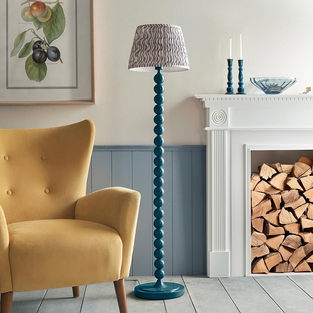 Auralis Ripple Floor Lamp with E27 Socket - Modern LED Standing Light for Living Room, Bedroom & Office - Adjustable Height in Multiple Finishes (Black, White, Bronze) - Perfect for Ambient Lighting & Home Decor