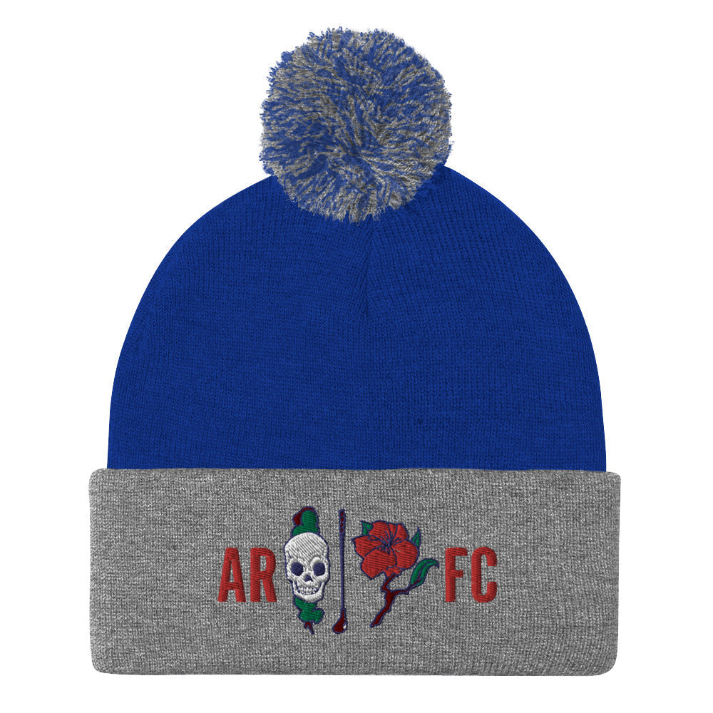 Augusta RFC Pom Pom Beanie - Warm Winter Knit Hat for Men & Women - Soft Acrylic Yarn - Unisex Slouchy Beanie for Outdoor Activities, Skiing, Snowboarding & Casual Wear