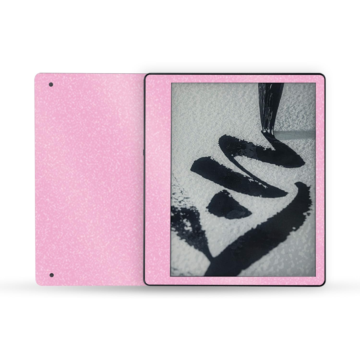 MightySkins Glossy Glitter Protective Skin Cover for Amazon Kindle Scribe (2022) | Full Wrap Design in Solid Pink | High-Gloss Sparkle Finish | Easy Application | Made in USA | Perfect for Reading, Travel & Daily Protection