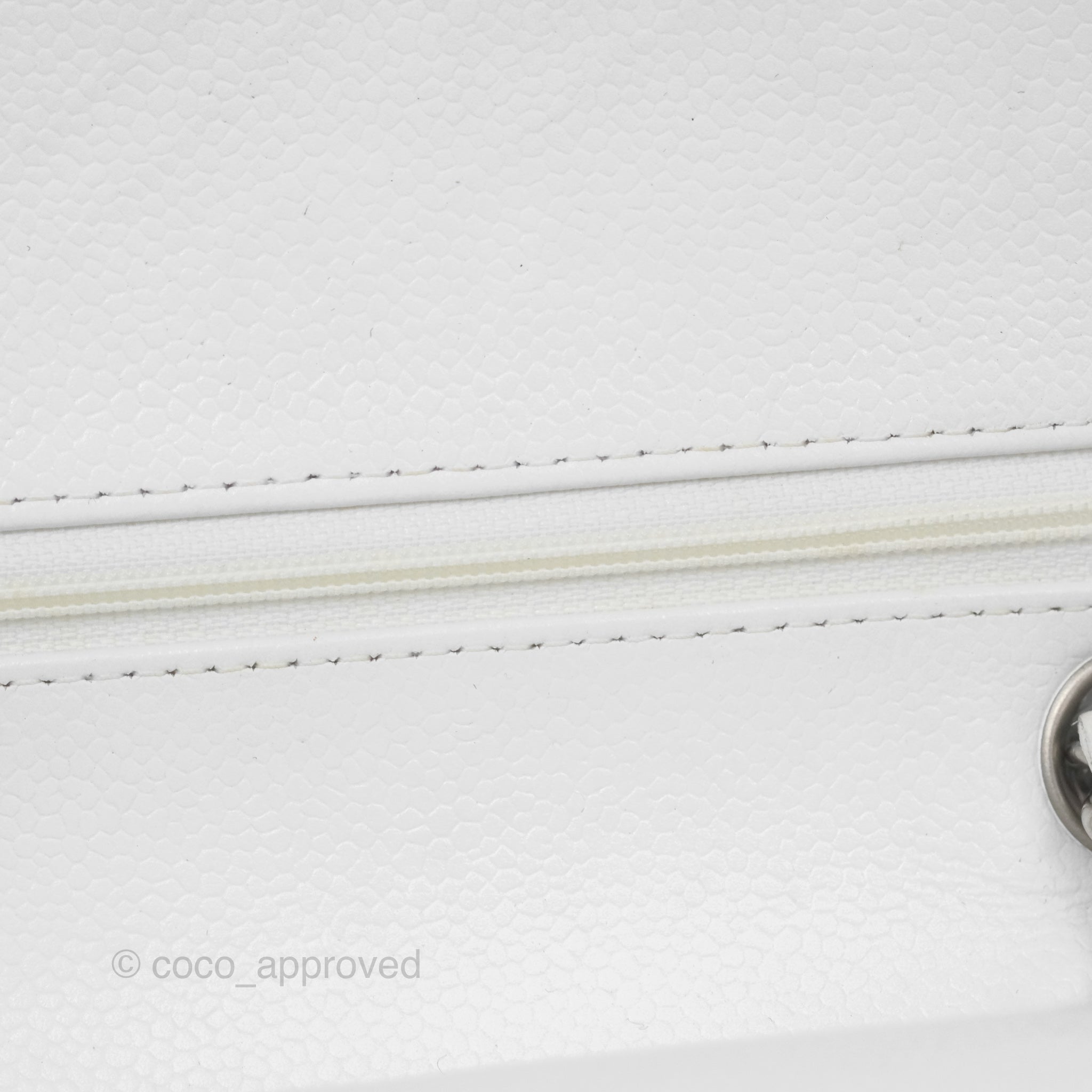 Chanel Classic Medium Double Flap Bag in White Caviar Leather with Silver Hardware - Luxury Handbag for Women, Perfect for Parties, Weddings & Everyday Elegance