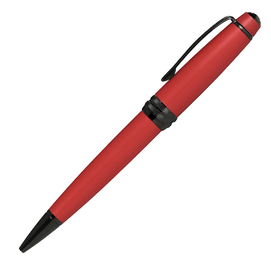 Premium Cross Bailey Ballpoint Pen - Red Lacquer with Black Trim - Elegant Writing Instrument for Office, Business Gifts & Everyday Use