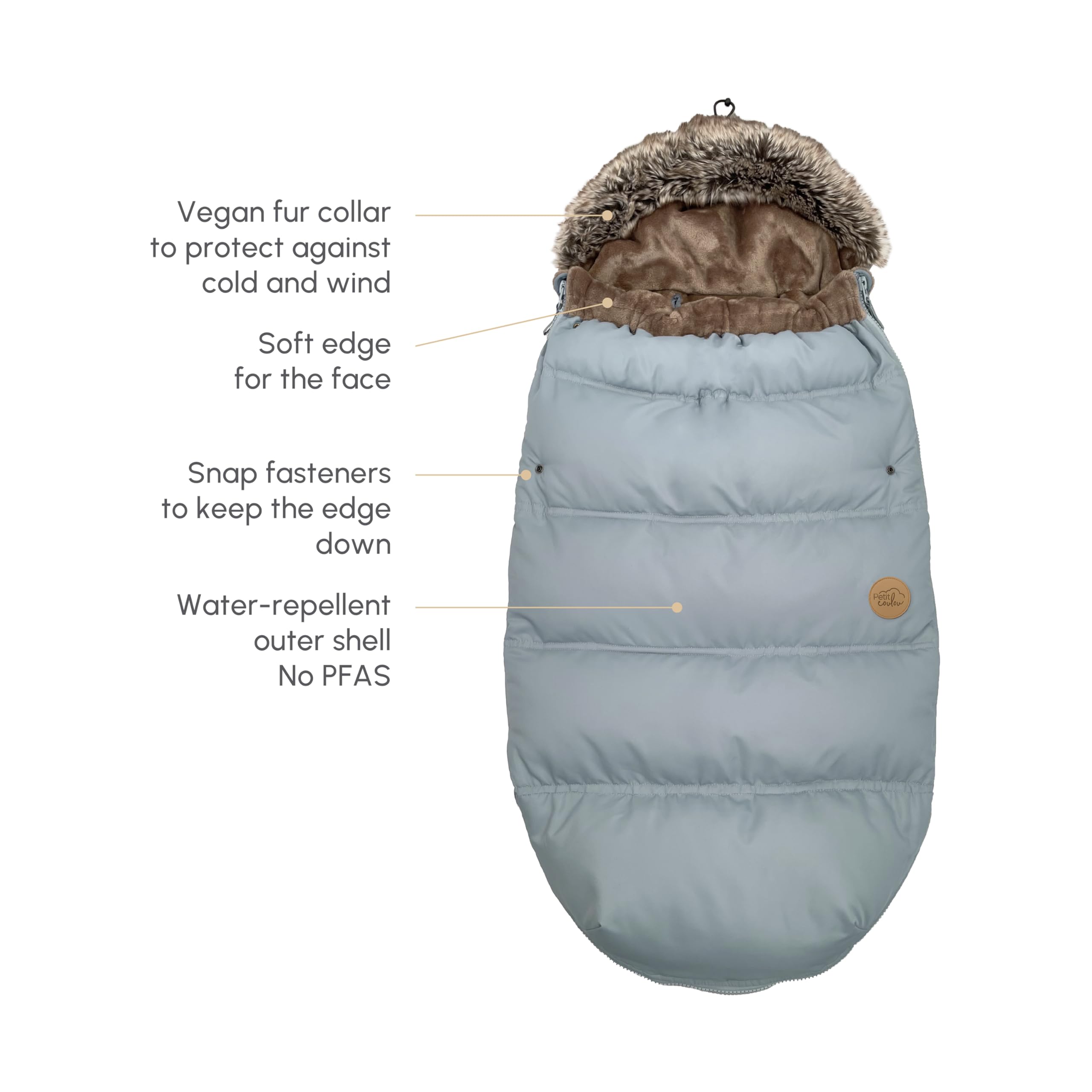 Universal Baby Stroller Footmuff - Warm Toddler & Infant Sleeping Bag with Neck Warmer | Waterproof & Windproof for Strollers, Carriages, Pushchairs | Perfect for Winter Walks, Outdoor Adventures & Daily Commutes