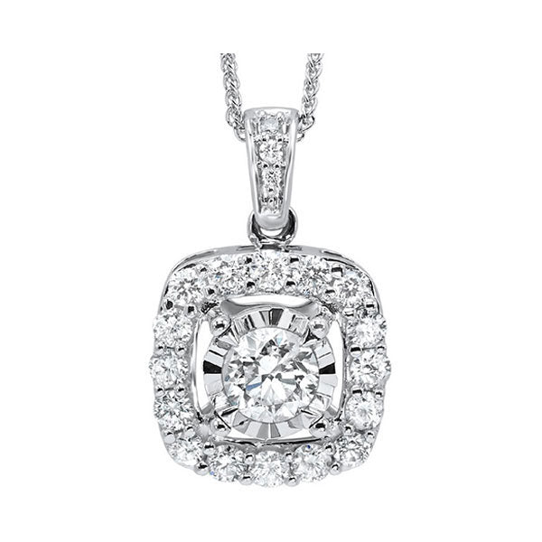 14K White Gold Diamond Pendant (1/2 Carat Total Weight) - Elegant Necklace for Women, Perfect for Anniversary, Wedding & Special Occasion Gifts