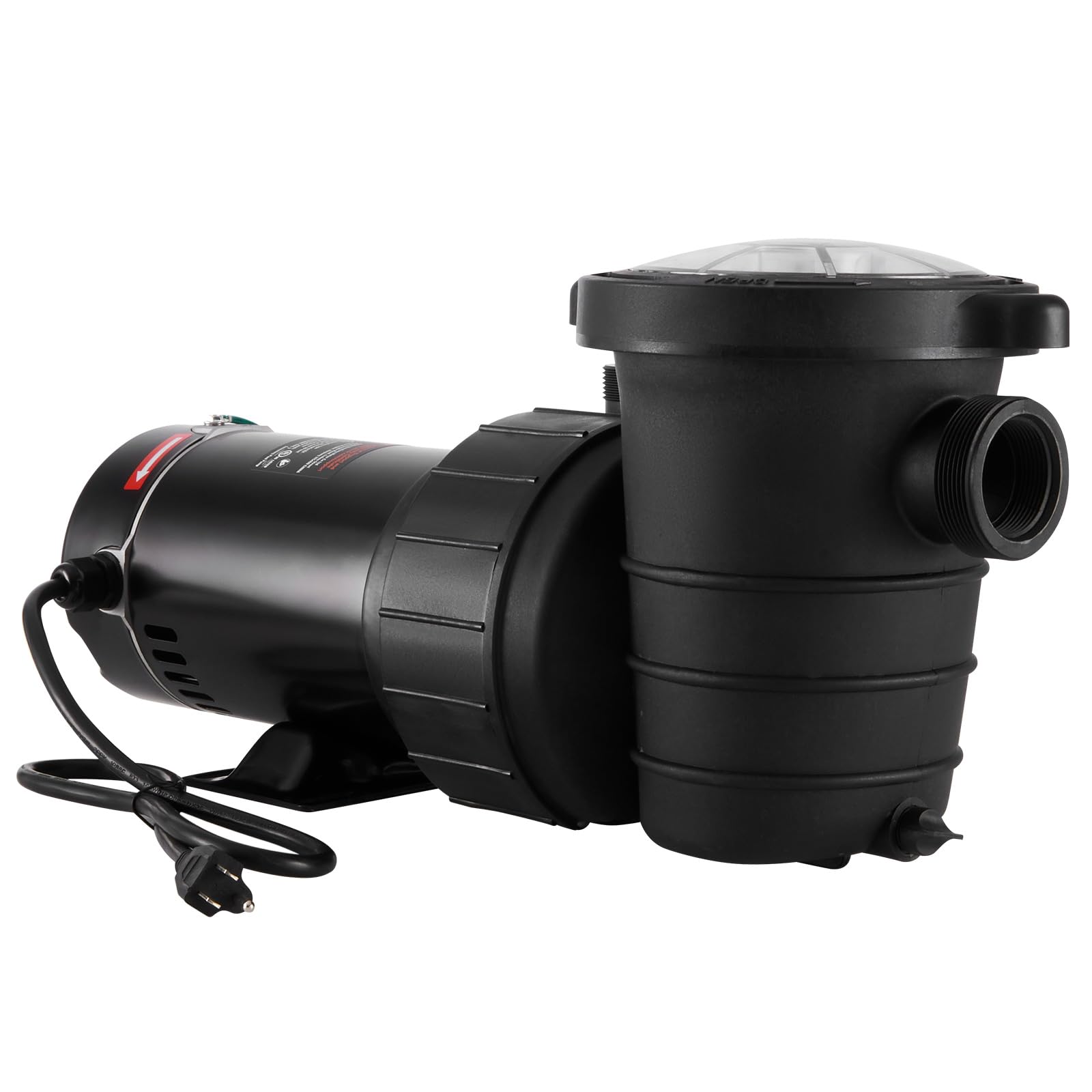 VEVOR 1HP Above Ground Pool Pump, 80 GPM Max Flow Single Speed Swimming Pool Pump, 120V 3450 RPM with Filter Basket - Ideal for Above Ground Pools, Hot Tubs, Spas, Backyard Water Features & Summer Pool Maintenance