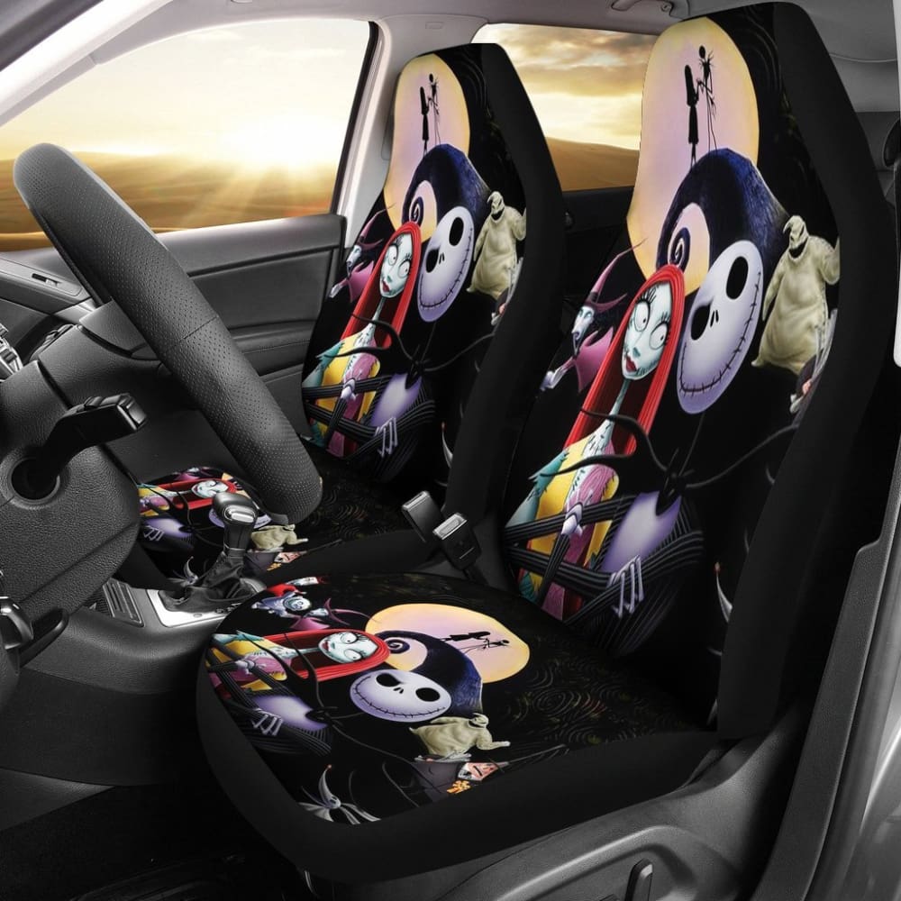 2Pcs The Nightmare Before Christmas Car Seat Covers - Universal Fit for Most Vehicles (21