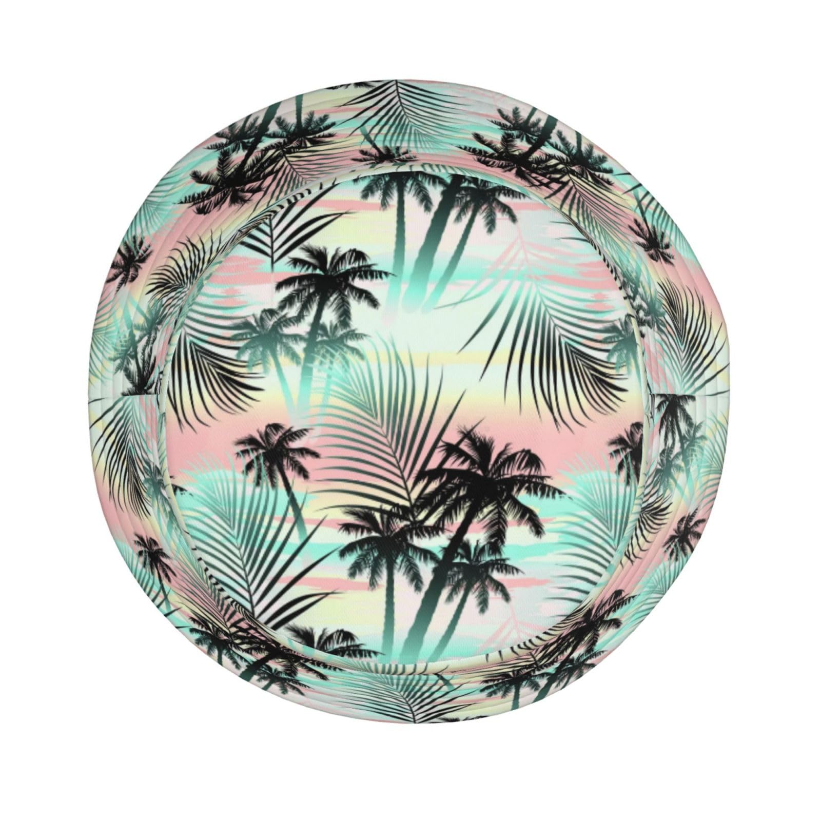 Stylish Unisex Palm Tree Bucket Hat for Women & Men - Breathable Sun Protection Beach Hat for Outdoor Activities, Fishing, and Summer Vacations