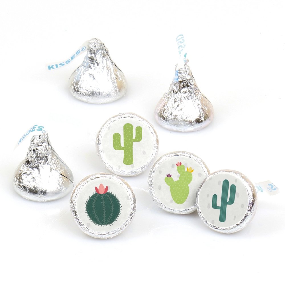 Big Dot of Happiness Prickly Cactus Party Favor Stickers - 108 Round Candy Labels for Chocolate & Treats - Perfect for Fiesta Party Decorations & Favor Bags