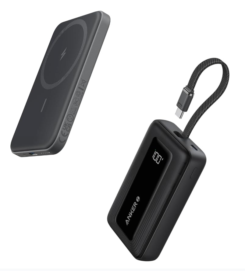 Anker Magnetic Portable Charger 10,000mAh Power Bank - 30W Fast Charging Wireless Battery Pack for iPhone 15/14/13/12, Samsung Galaxy - Perfect for Travel, Work & Outdoor Adventures