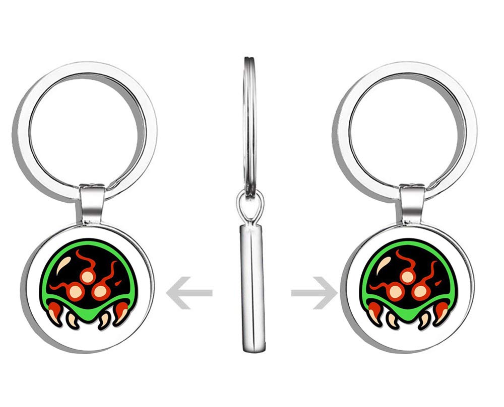 Metroid Metal Round Keychain Ring - Durable Stainless Steel Key Ring for Keys, Backpacks & Gifts - Perfect for Gamers, Collectors & Everyday Use