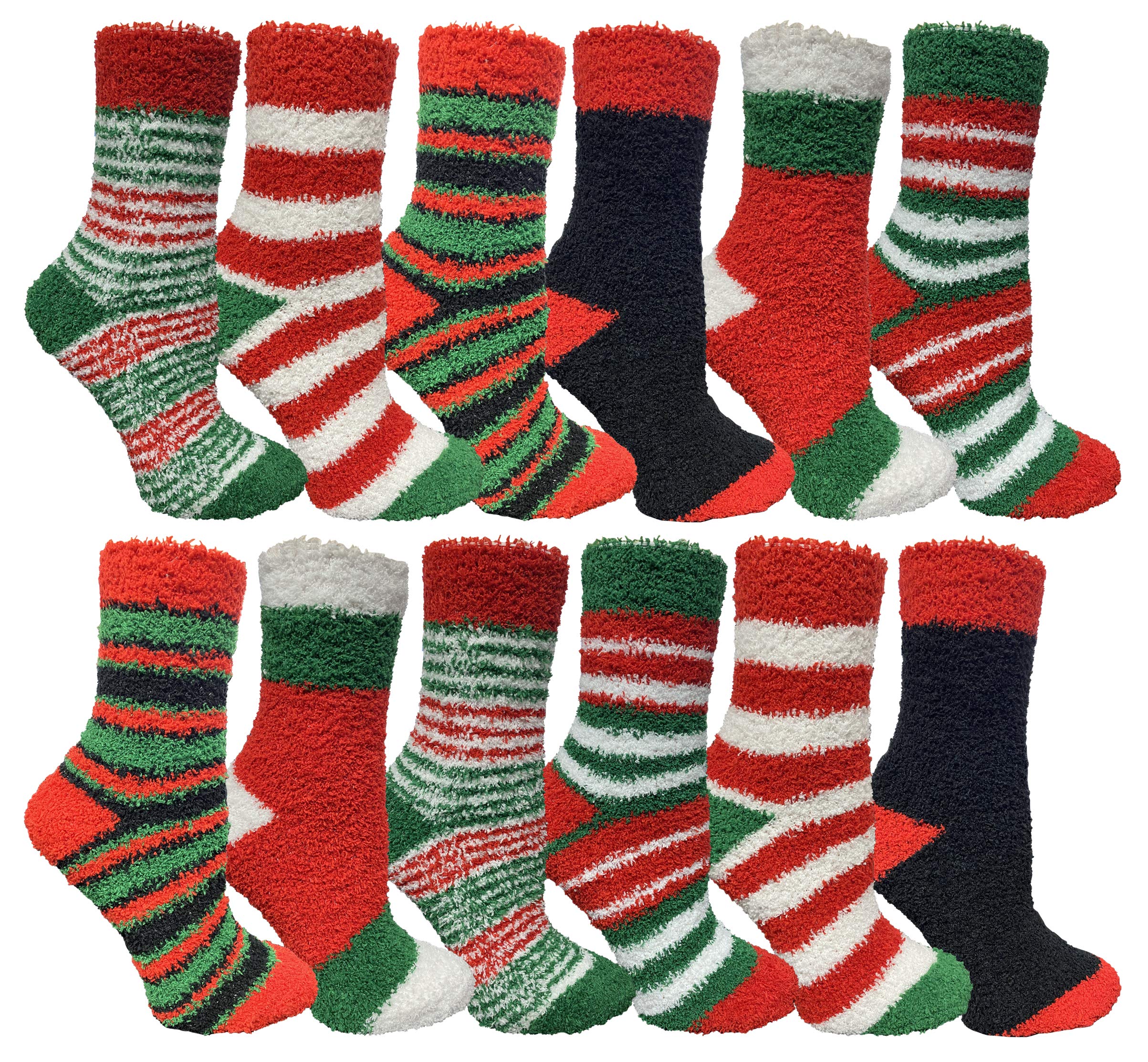 Yacht & Smith Women's Fuzzy Crew Socks - Ultra Soft & Warm Winter Socks for Women (Size 9-11) - Perfect for Cozy Nights, Home Relaxation & Cold Weather Comfort