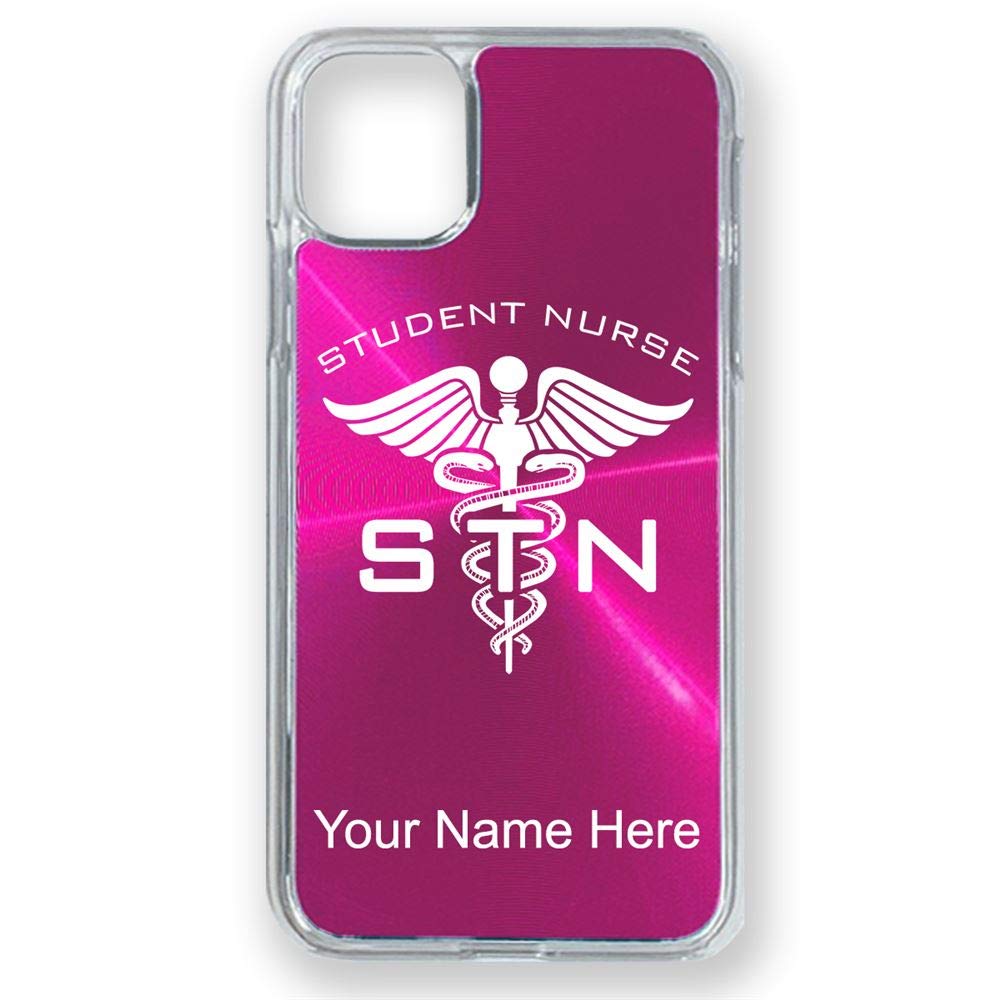 Premium iPhone 11 Pro Max Case with Personalized Engraving - Shockproof Protective Cover for Nurses & Students (Pink) | Perfect for Clinical Shifts, School & Everyday Use