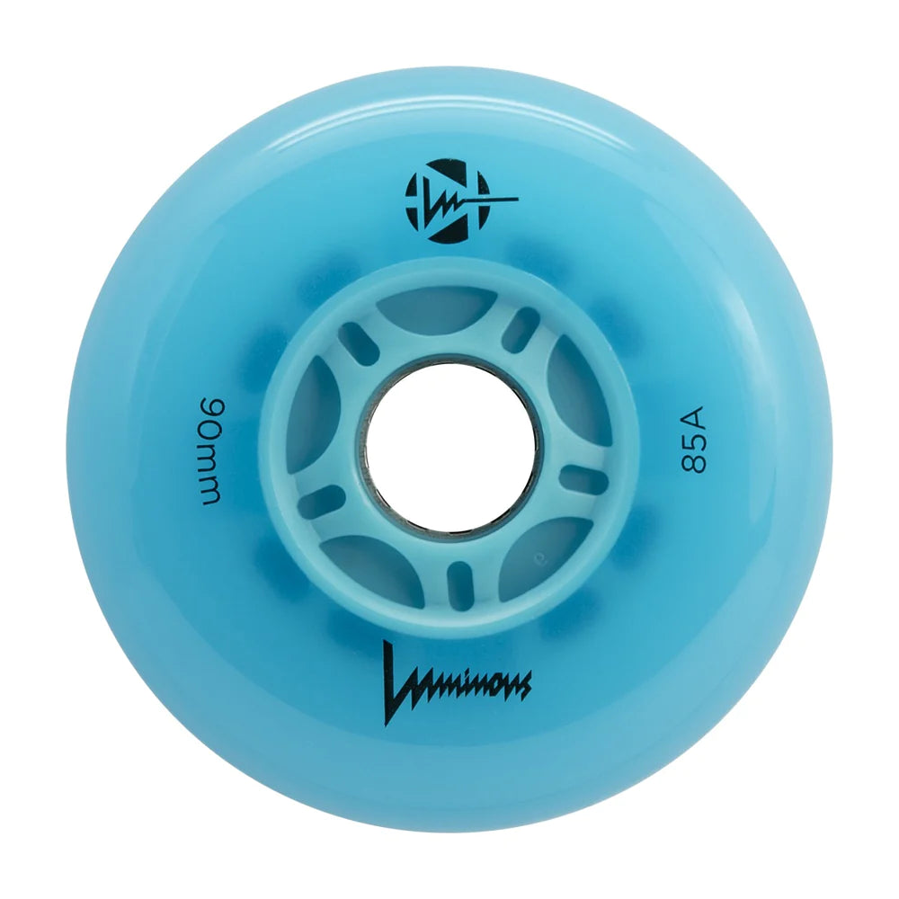 Glow in the Dark 90mm Inline Skate Wheels with LED Lights - Perfect for Night Skating, Roller Disco & Outdoor Fun