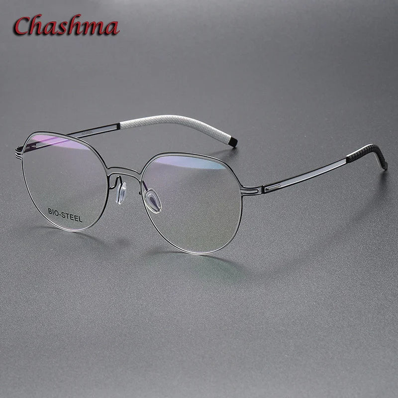 Unisex Titanium Full Rim Round Flat Top Eyeglasses TR90 - Lightweight & Durable Frame for Men & Women - Perfect for Reading, Work & Daily Wear