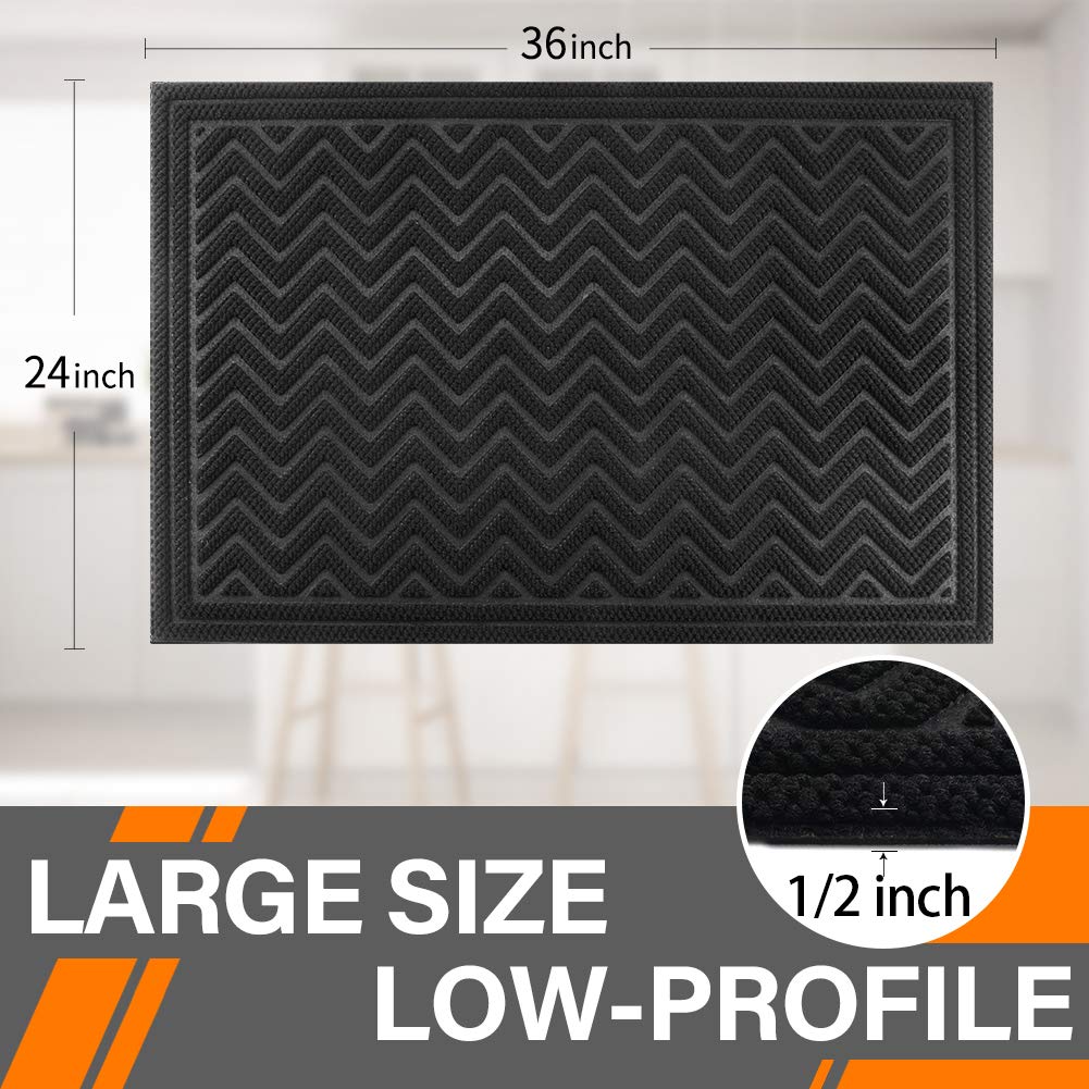 Premium Mibao Welcome Mats for Outdoor & Indoor Use - Non-Slip Rubber Doormat 35.5