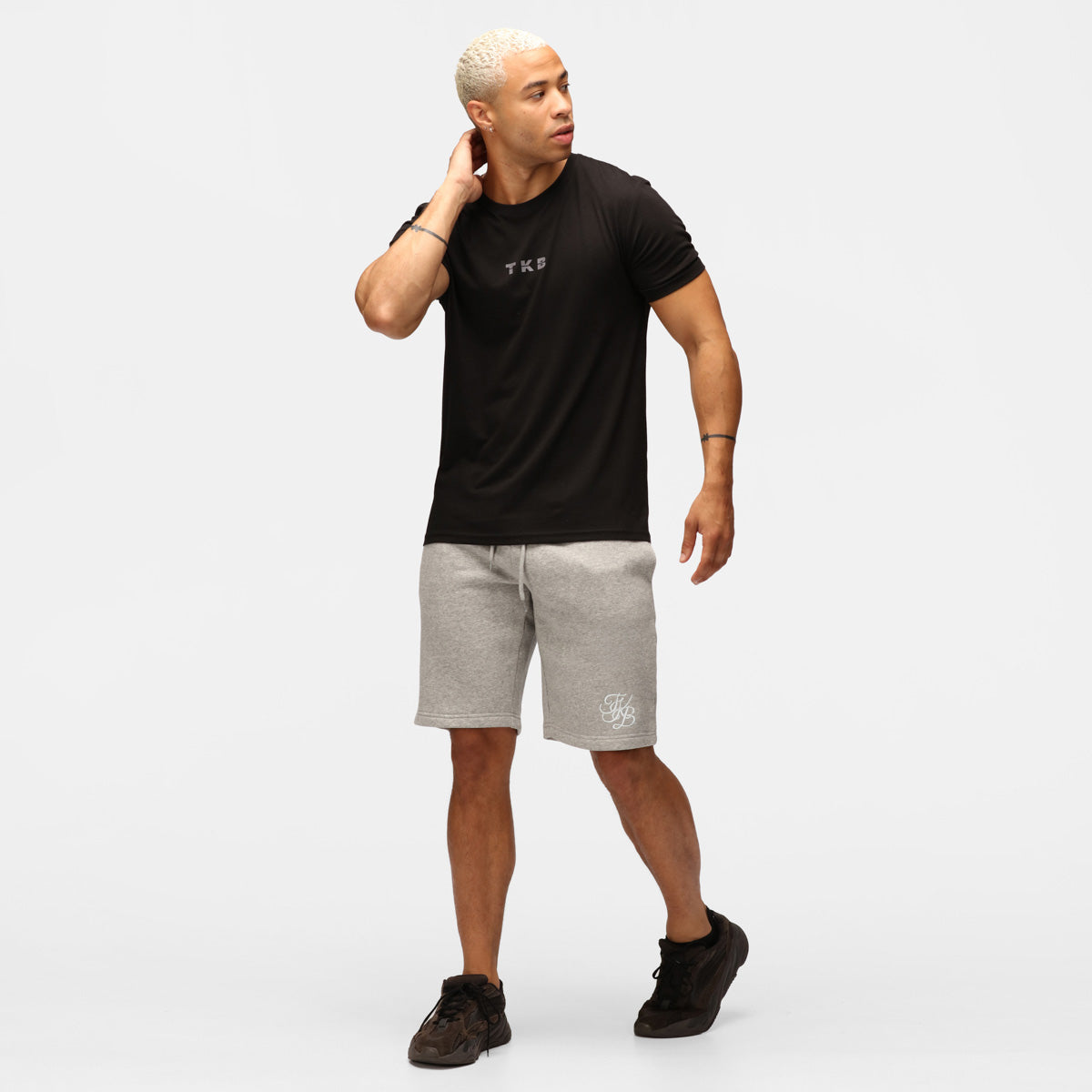 Premium TKB Men's Black Tri-Blend T-Shirt - Soft Cotton-Polyester-Spandex Blend for Comfort & Style - Perfect for Casual Wear, Gym, and Everyday Outfits