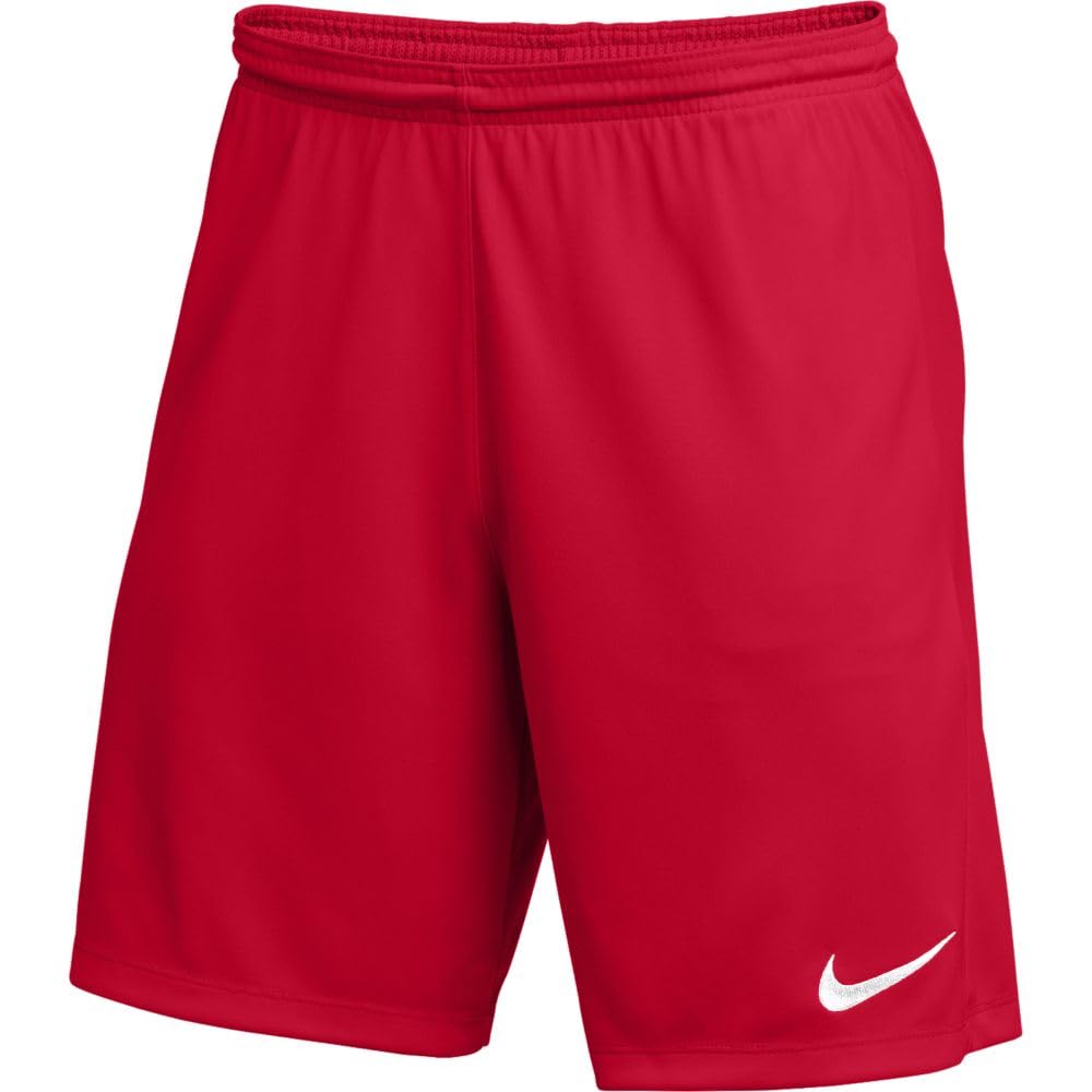 Nike Park III Running Shorts for Men - Breathable Red Athletic Shorts with Pockets for Gym, Jogging & Casual Wear
