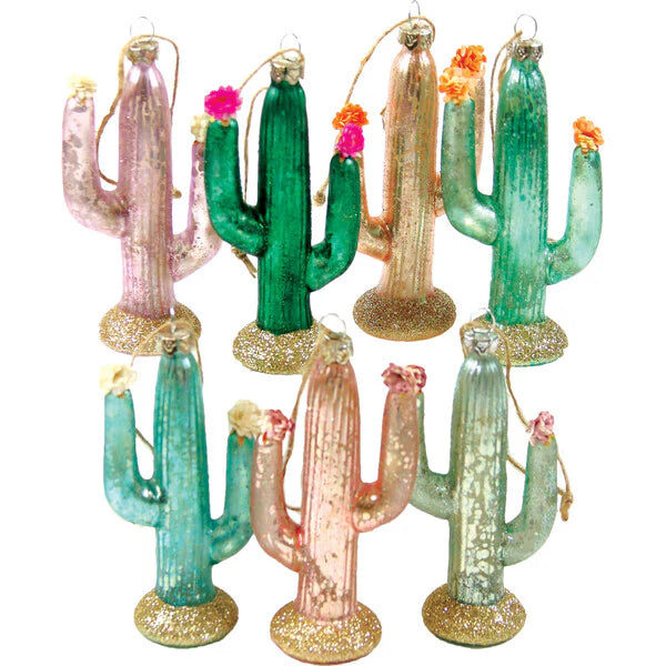 Sparkling Glitter Cactus Ornament - Cute Succulent Decor for Home, Office, Party | Perfect for Christmas Tree, Wedding Centerpiece, Birthday Gift