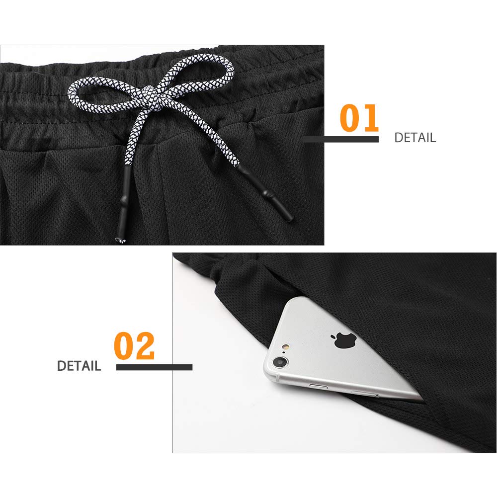 Surenow Men's Running Shorts - 2-in-1 Stealth Workout Shorts with 7-Inch Inseam for Gym, Yoga & Outdoor Sports | Lightweight Athletic Shorts for Running, Training & Active Lifestyle