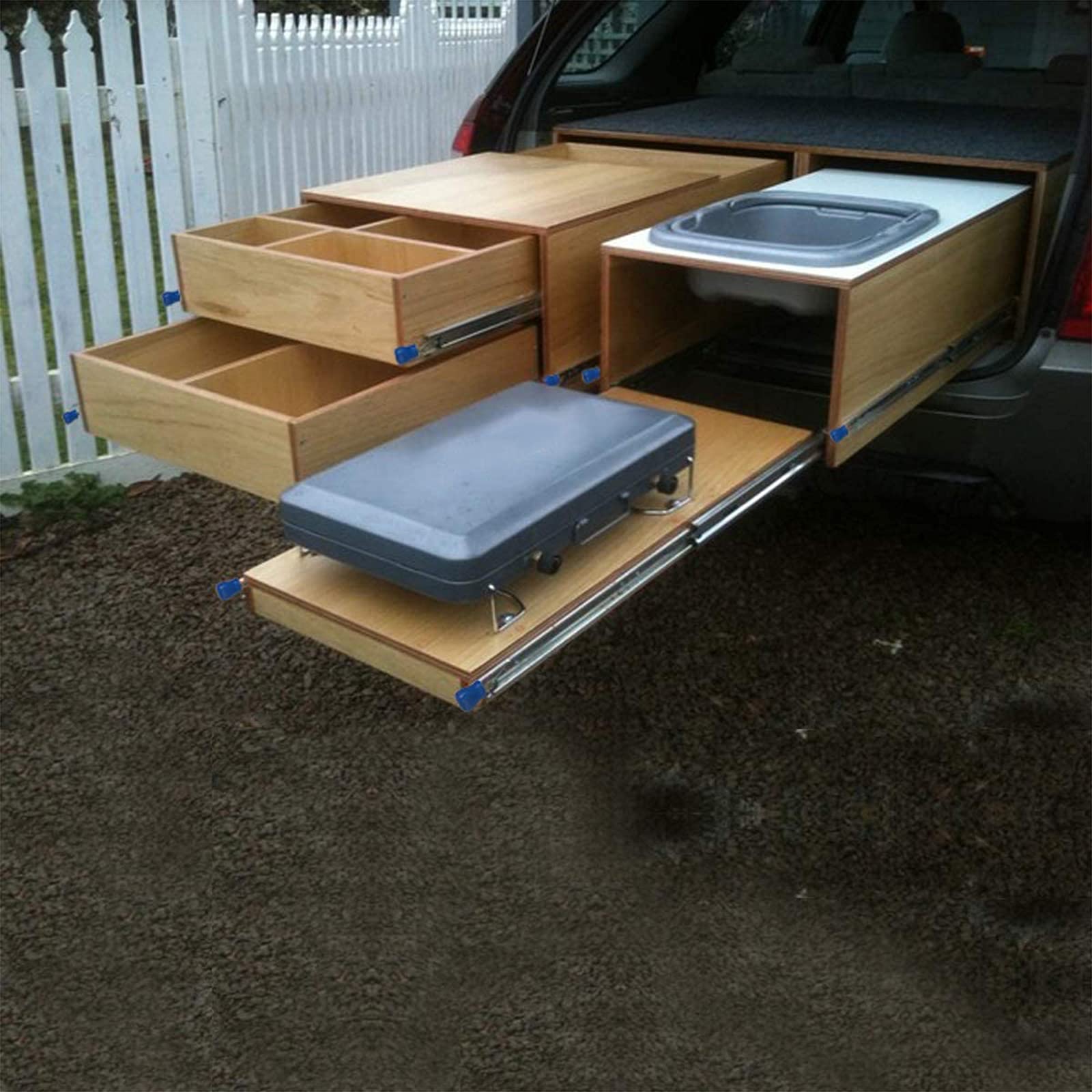 Heavy Duty Drawer Slides 500mm Full Extension with Lock - 120kg Bearing Capacity Telescopic Runners for Cabinets, Dressers & Furniture (1 Pair, 36in/914mm) - Perfect for Kitchen, Office & Garage Storage Solutions