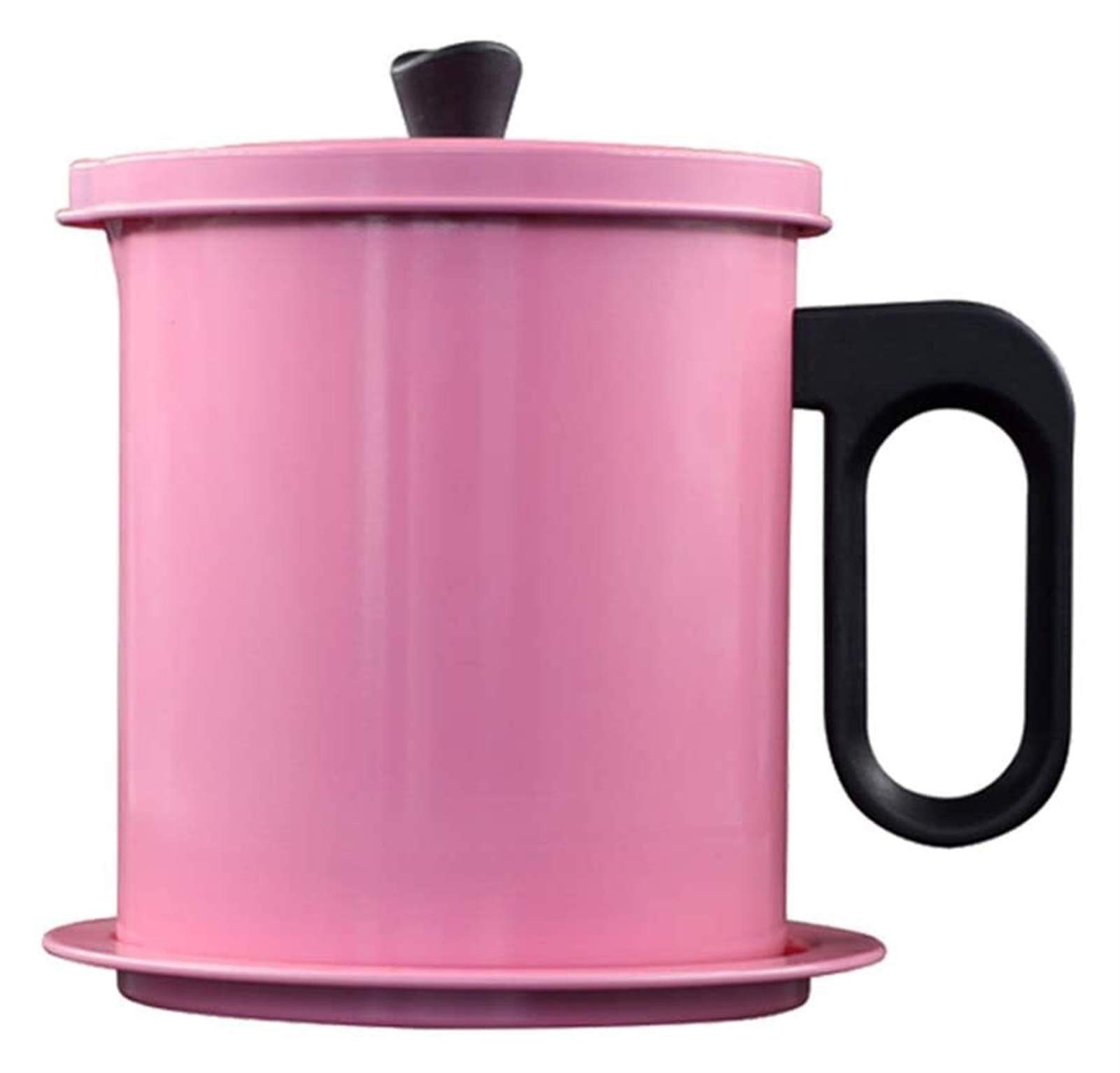 Stainless Steel Olive Oil Dispenser Bottle with Strainer - Bacon Grease Keeper, Cooking Oil Container & Liquid Condiment Storage - Perfect for Kitchen, Restaurant & Home Use (Pink)