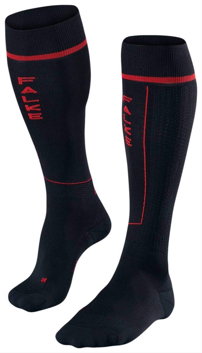 Falke Men's Impulse Running Knee High Socks - Black | Performance Athletic Socks for Running, Hiking & Sports | Moisture-Wicking & Supportive Compression Socks