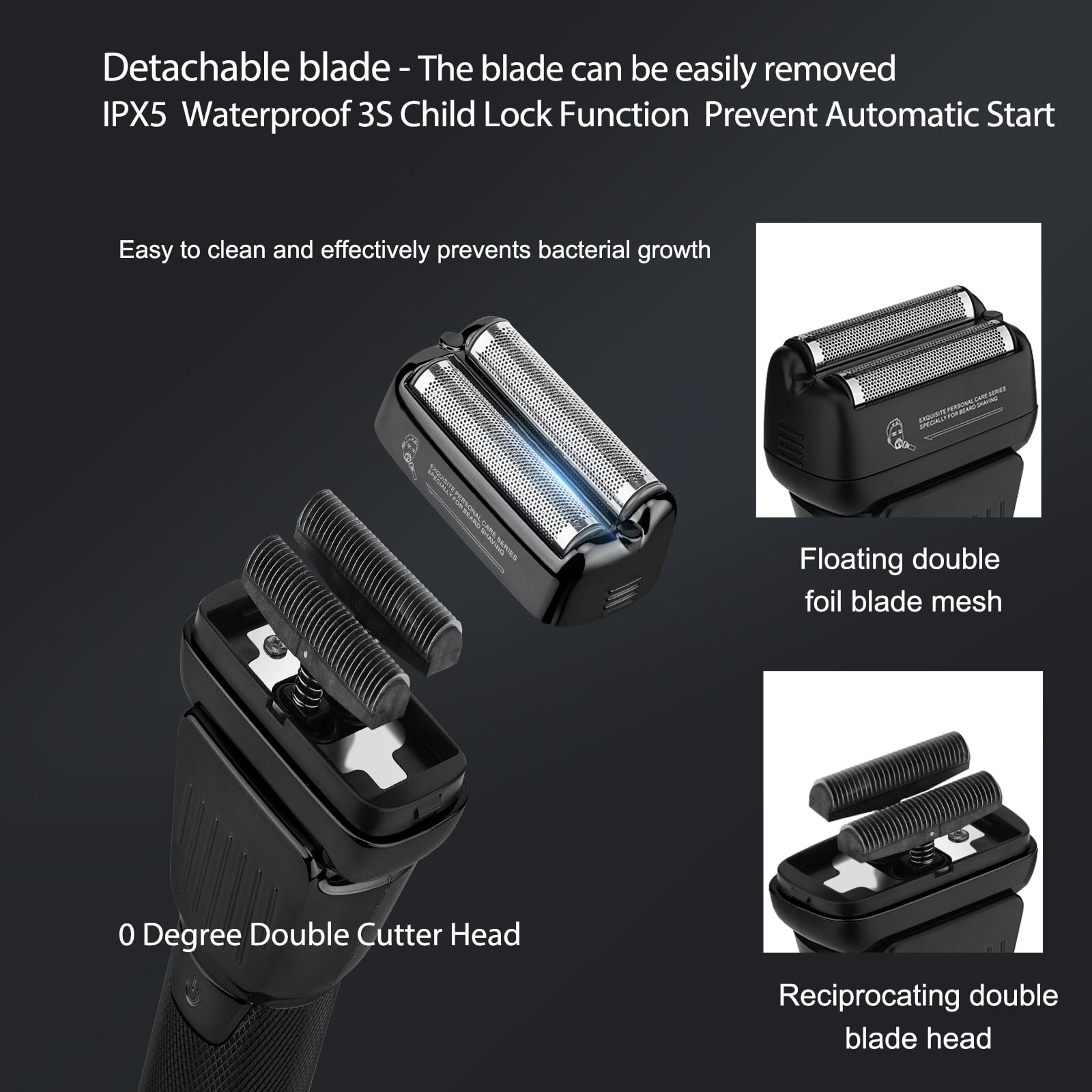 Professional Cordless Hair Clippers for Men - Rechargeable Beard Trimmer & Electric Razor with LCD Display | Barber-Grade Grooming Kit | Perfect for Home Haircuts, Beard Styling & Travel | Great Gift for Men (Black)