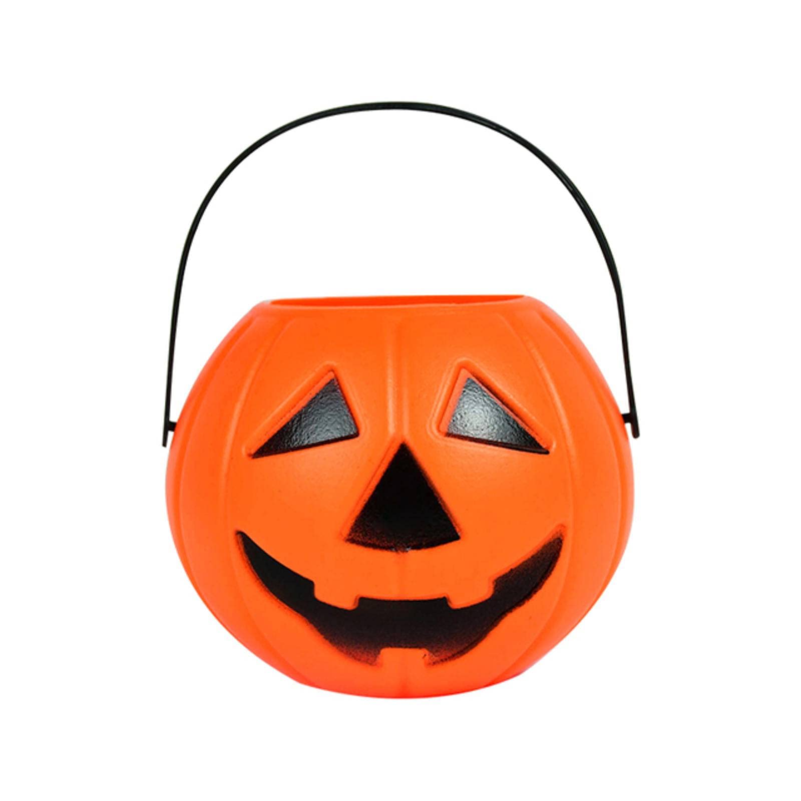 Halloween Candy Bucket - Pumpkin Shaped Trick or Treat Basket for Kids, Portable Party Favor Container - Perfect for Trick-or-Treating, Halloween Parties & Home Decorations (Set of 1/3 PCS)
