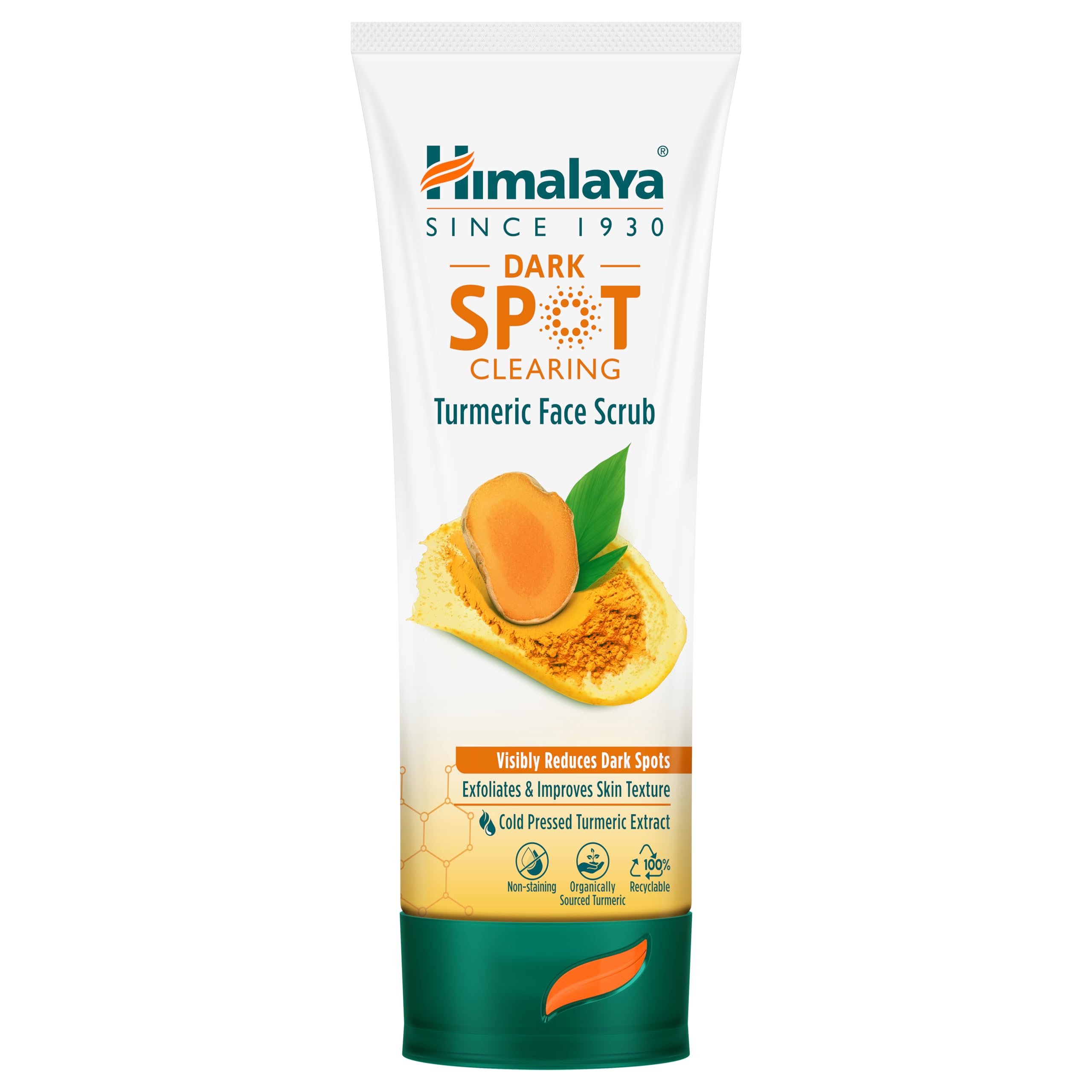 Himalaya Dark Spot Clearing Turmeric Face Scrub - Organic Turmeric for Radiant Skin | Reduces Dark Spots in 7 Days | 100g | Perfect for Daily Exfoliation & Brightening Dull Skin