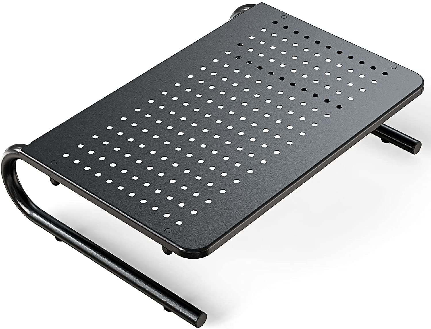 Ergonomic Monitor Stand Riser with Ventilation - Adjustable Laptop Stand for Desk, Computer Stand for PC & Printer - Space Saving Desk Organizer for Home & Office Use - Perfect for Work, Study & Gaming Setup