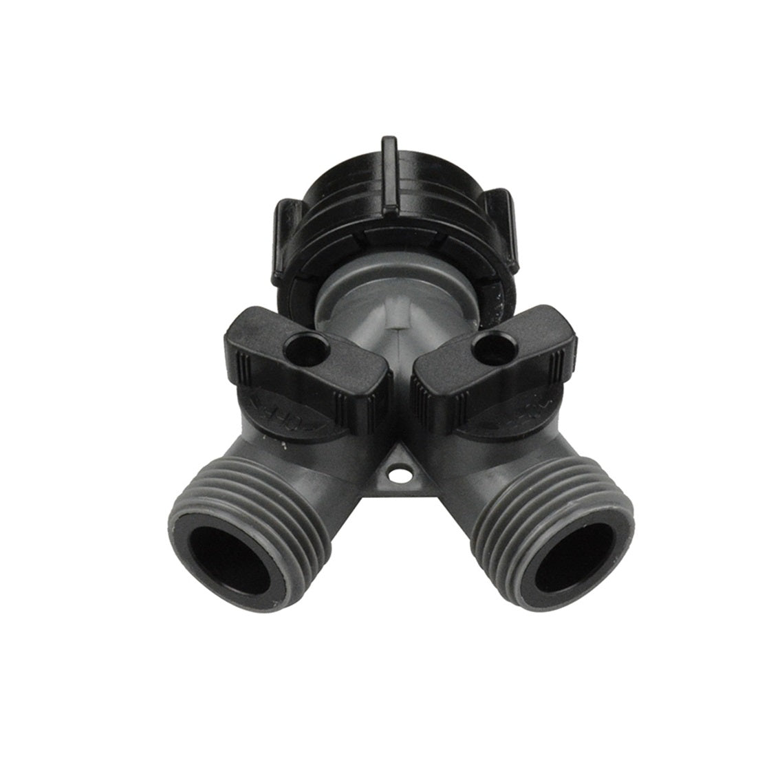 Gilmour G07Y77PVG Deluxe Plastic Garden Hose Splitter Connector with Double Shut Off - Heavy Duty 2-Way Water Faucet Splitter for Outdoor Lawn, Garden & Car Washing