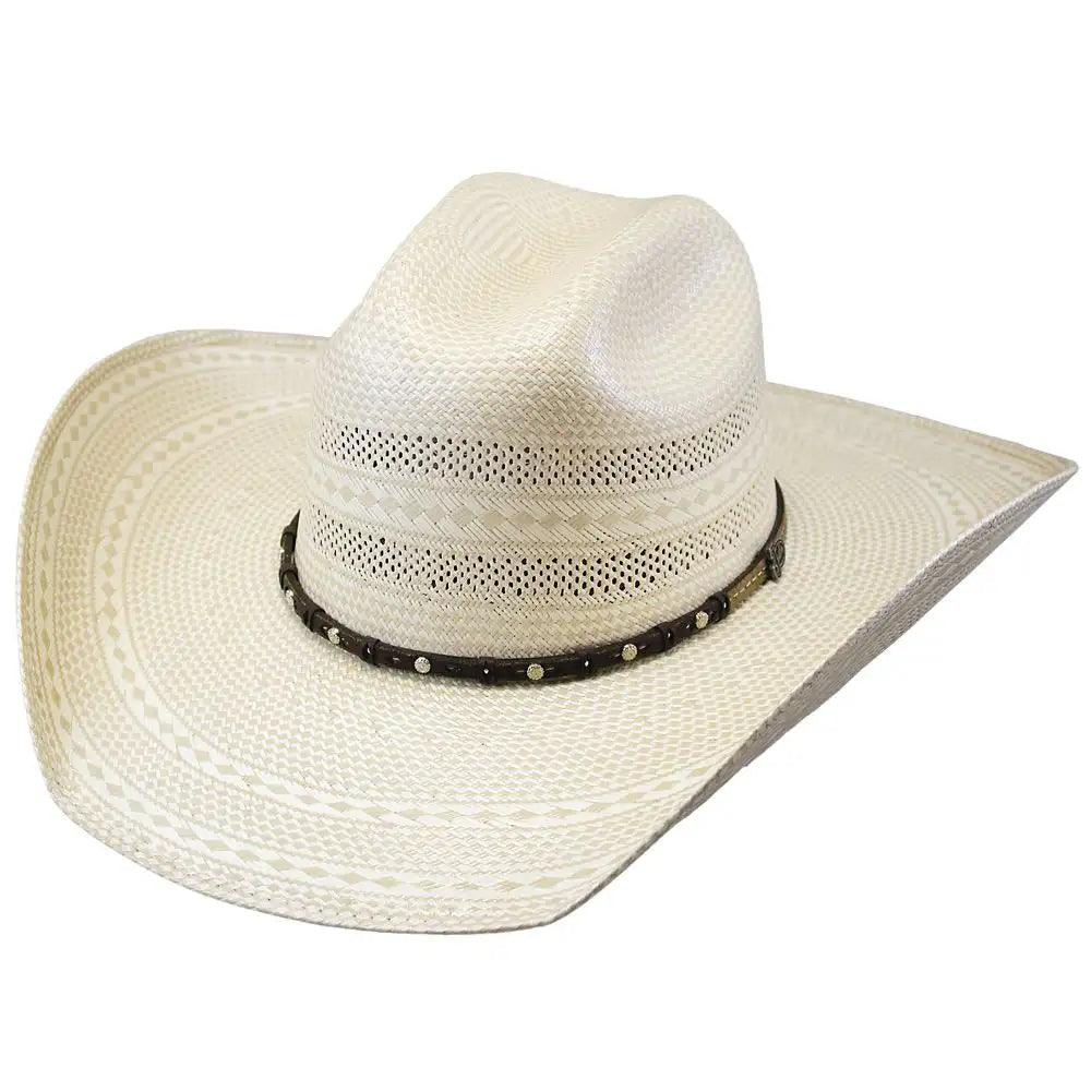 Justin Hutson Straw Cowboy Hat for Men - Western Style Sun Hat with Wide Brim - Perfect for Rodeo, Outdoor Adventures & Country Music Festivals