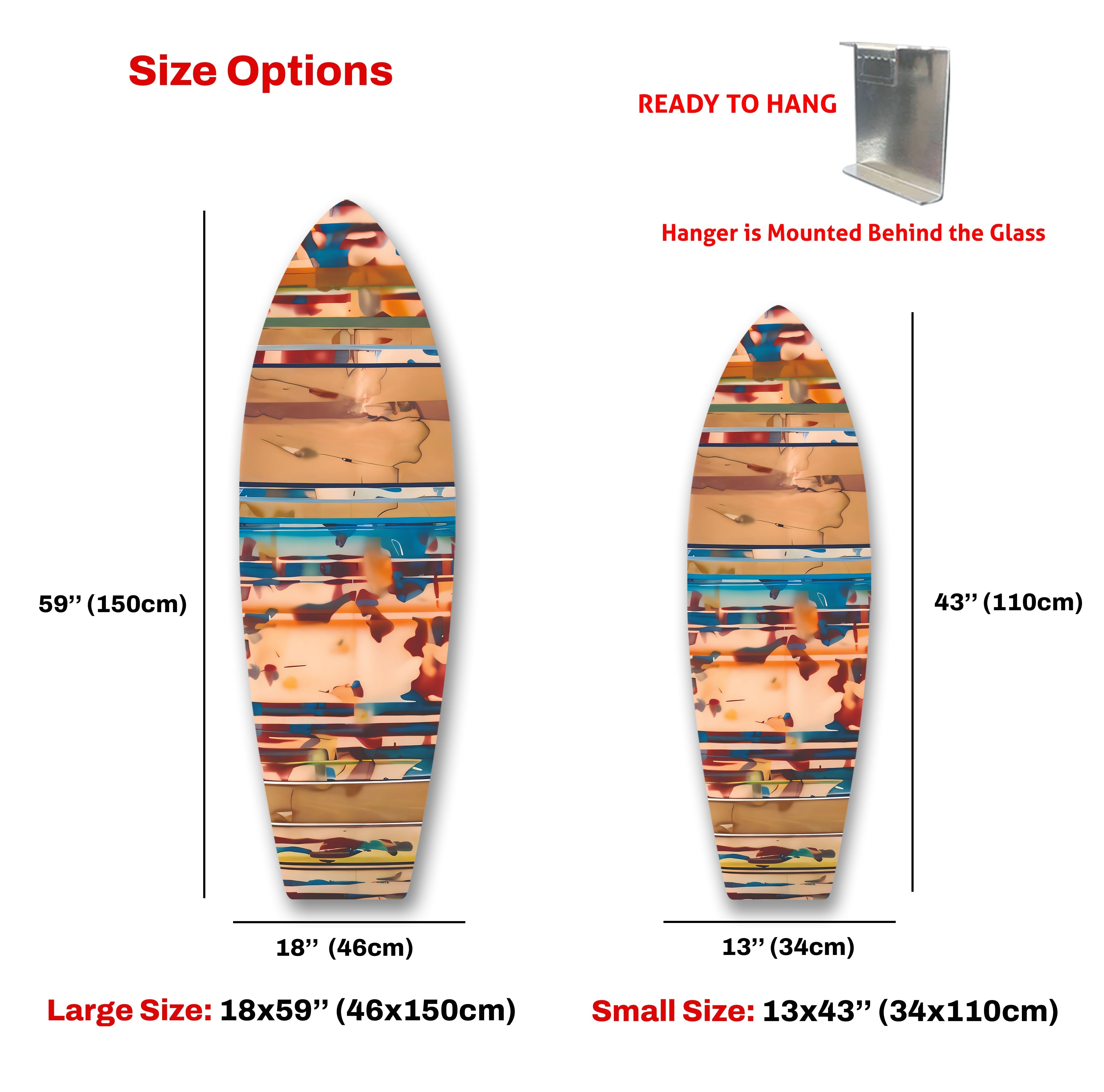 Stylish Beige Surfboard Wall Art Decor - Coastal & Beach Themed Home Decor for Living Room, Bedroom, or Office
