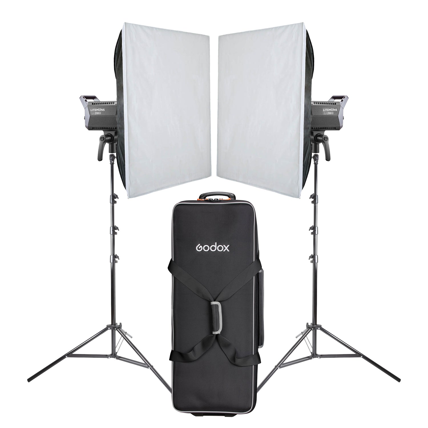 Godox LA200BI Twin Softbox Lighting Kit – Professional Continuous LED Light for Photography & Video – Perfect for Studio, Portrait, and Product Shots