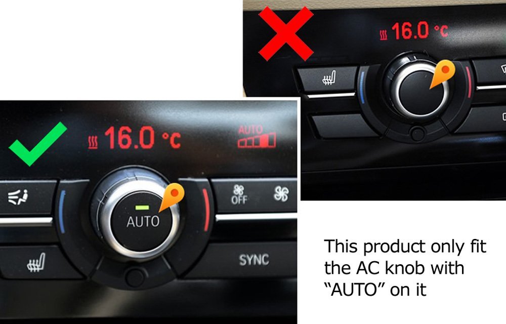 3-Piece Silver AC Climate Control & Radio Volume Knob Ring Covers for BMW 5 6 7 Series - Upgrade Interior Accessories for Enhanced Driving Comfort