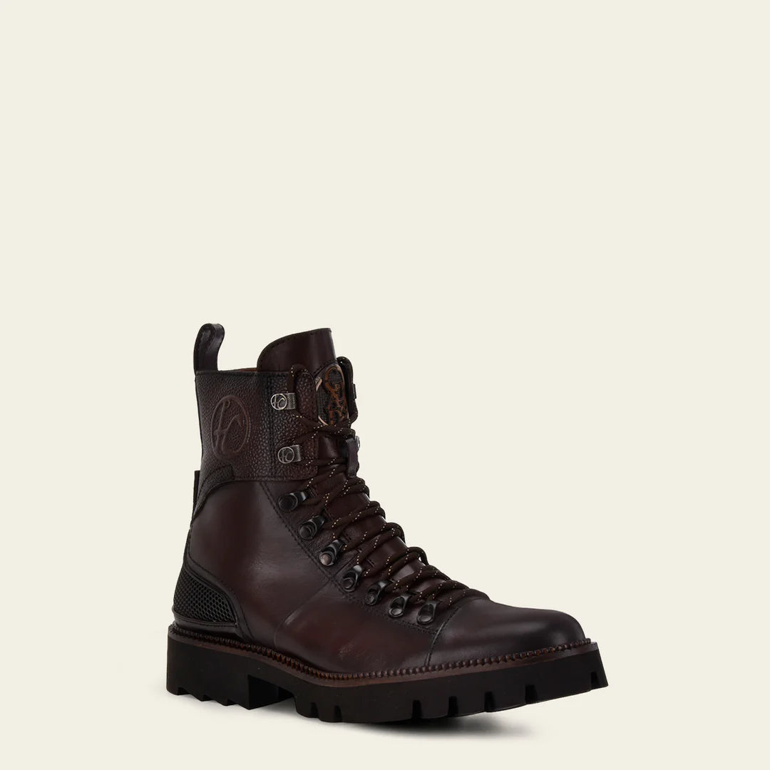 Franco Cuadra Men's Casual Chocolate Brown Leather Cowboy Ankle Boots with Zip - Perfect for Western Wear, Country Outfits & Everyday Comfort