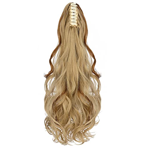 Clip-in Ponytail Hair Extension with Claw Clip - Natural Looking Hairpiece for Instant Volume & Length - Perfect for Parties, Weddings & Everyday Styling