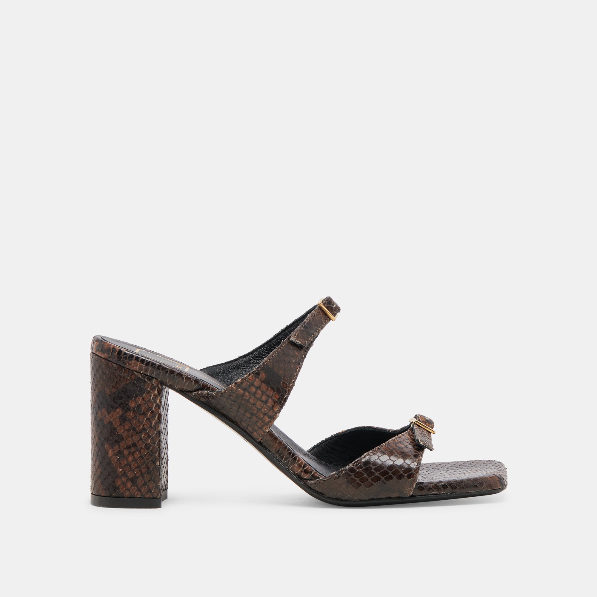 SHANE Women's Heels - DK Brown Snake Embossed Leather High Heel Pumps for Office, Party & Evening Wear | Comfortable & Stylish Dress Shoes