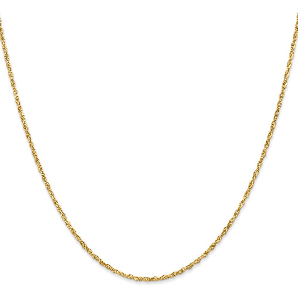 14K Gold 1.3mm Heavy Baby Rope Chain for Men & Women - Durable Core Gold Rope Necklace for Everyday Wear, Gifts & Layering